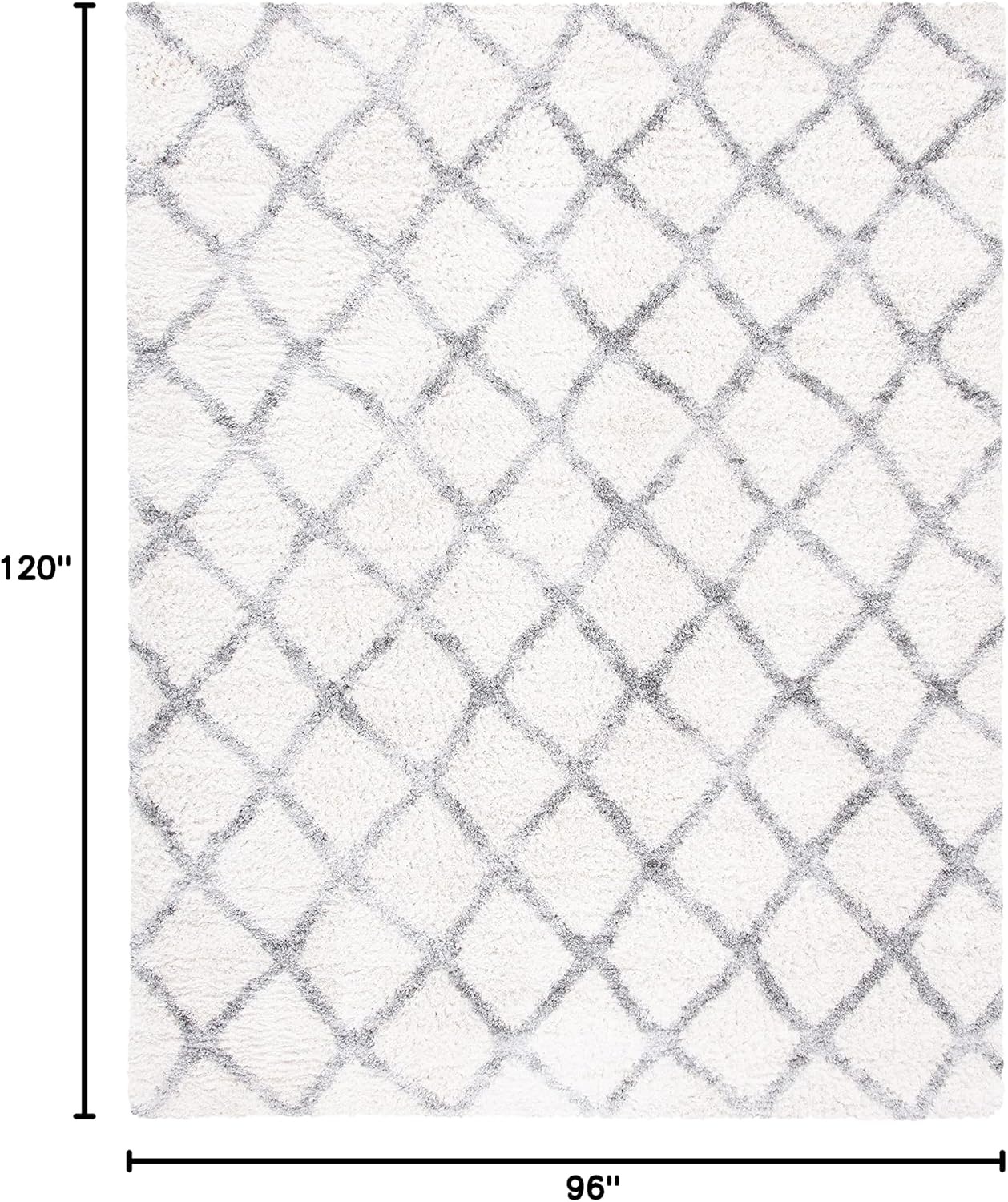 image:imageSAFAVIEH Berber Shag Collection Area Rug 9 x 12 Ivory amp Grey Moroccan Design NonShedding amp Easy Care 12inch Thick Ideal for High Traffic Areas in Living Room Bedroom BER215BCreamGrey