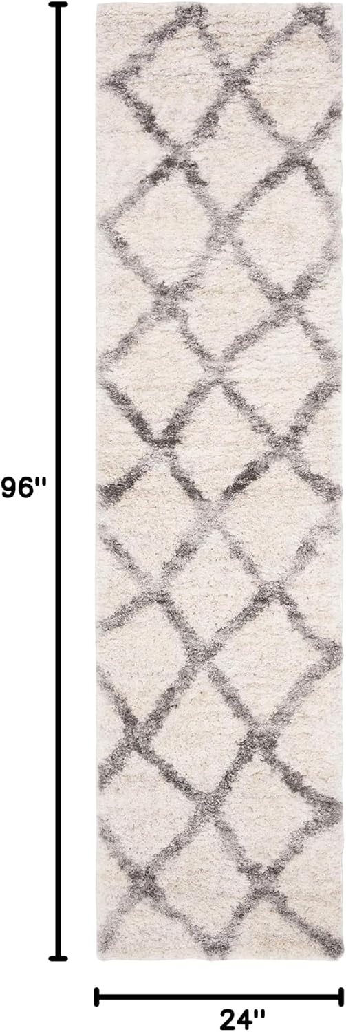 image:imageSAFAVIEH Berber Shag Collection Area Rug 9 x 12 Ivory amp Grey Moroccan Design NonShedding amp Easy Care 12inch Thick Ideal for High Traffic Areas in Living Room Bedroom BER215BCreamGrey