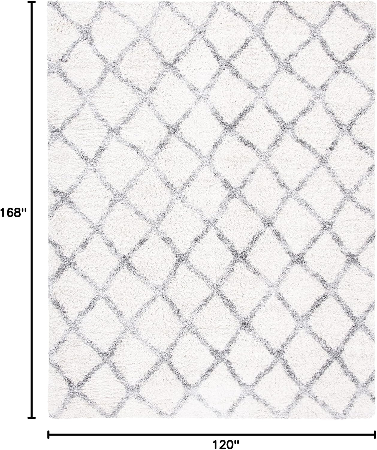 image:imageSAFAVIEH Berber Shag Collection Area Rug 9 x 12 Ivory amp Grey Moroccan Design NonShedding amp Easy Care 12inch Thick Ideal for High Traffic Areas in Living Room Bedroom BER215BCreamGrey