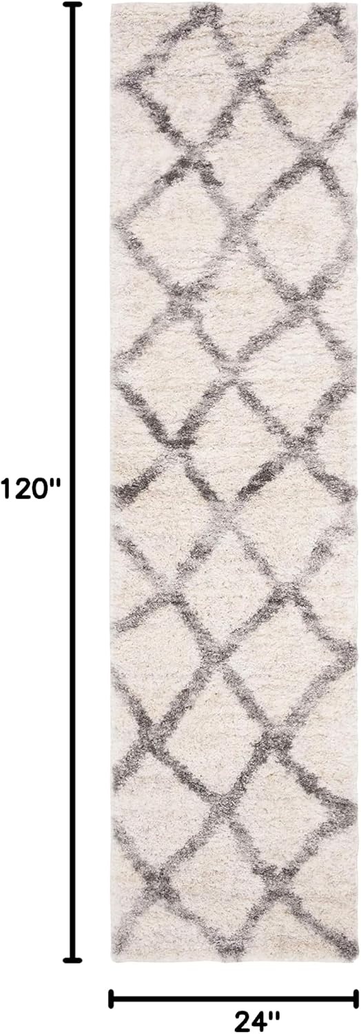 image:imageSAFAVIEH Berber Shag Collection Area Rug 9 x 12 Ivory amp Grey Moroccan Design NonShedding amp Easy Care 12inch Thick Ideal for High Traffic Areas in Living Room Bedroom BER215BCreamGrey
