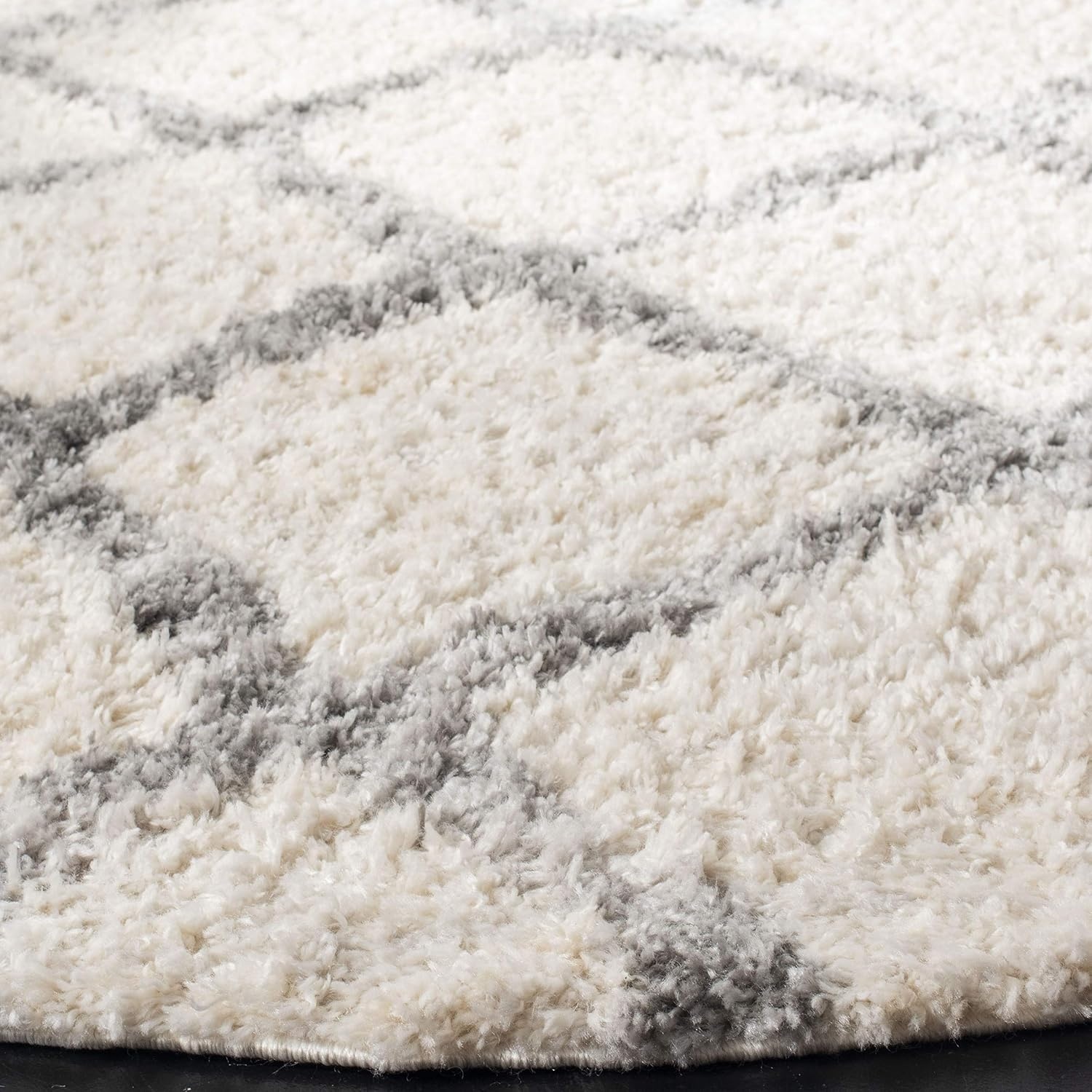 image:imageSAFAVIEH Berber Shag Collection Area Rug 9 x 12 Ivory amp Grey Moroccan Design NonShedding amp Easy Care 12inch Thick Ideal for High Traffic Areas in Living Room Bedroom BER215BCreamGrey