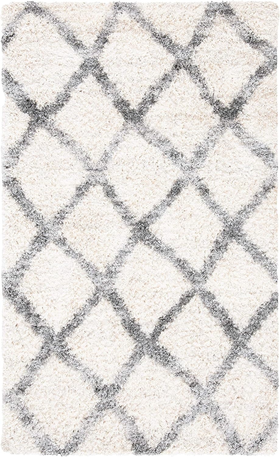 image:imageSAFAVIEH Berber Shag Collection Area Rug 9 x 12 Ivory amp Grey Moroccan Design NonShedding amp Easy Care 12inch Thick Ideal for High Traffic Areas in Living Room Bedroom BER215BCreamGrey