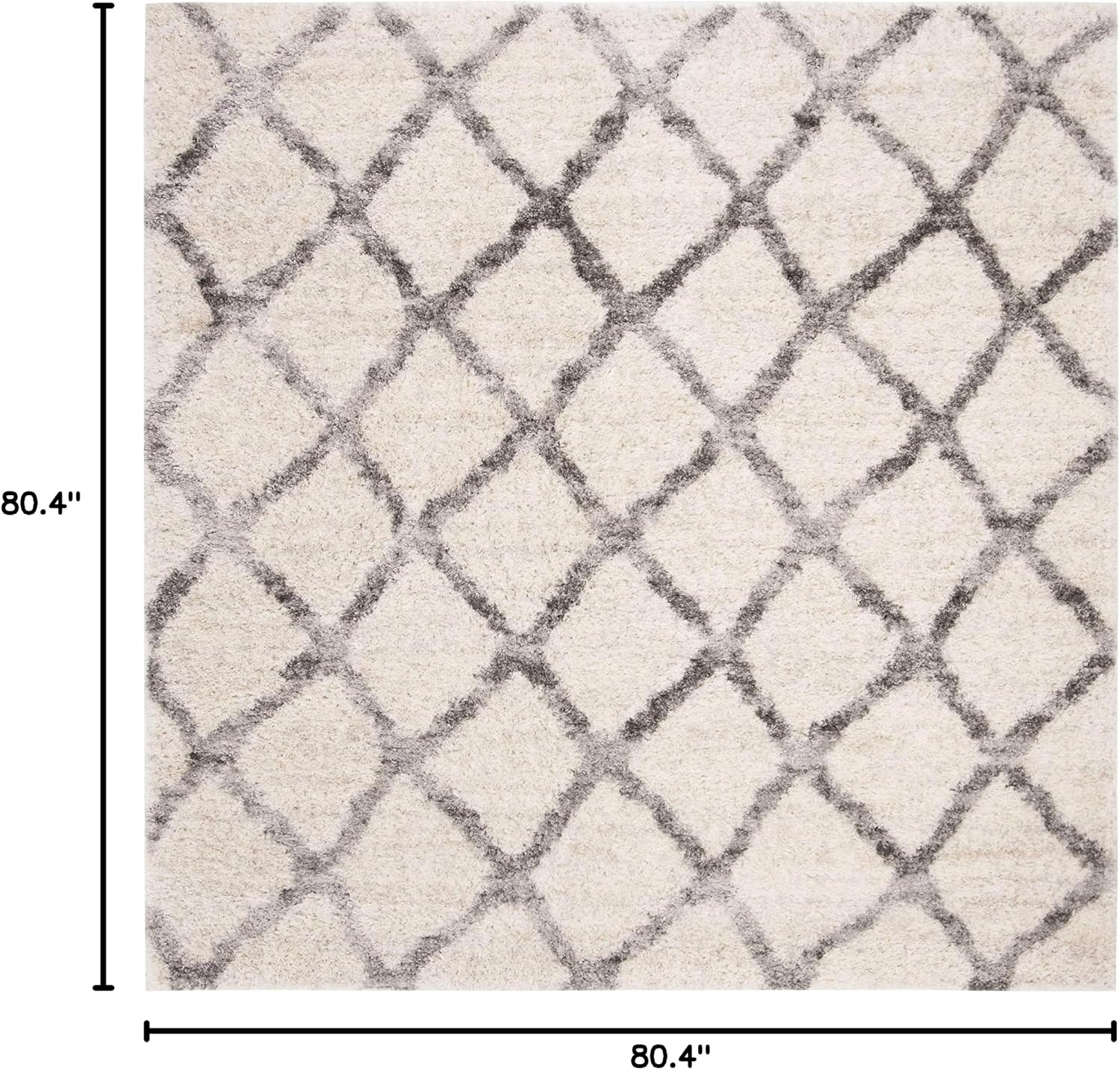 image:imageSAFAVIEH Berber Shag Collection Area Rug 9 x 12 Ivory amp Grey Moroccan Design NonShedding amp Easy Care 12inch Thick Ideal for High Traffic Areas in Living Room Bedroom BER215BCreamGrey