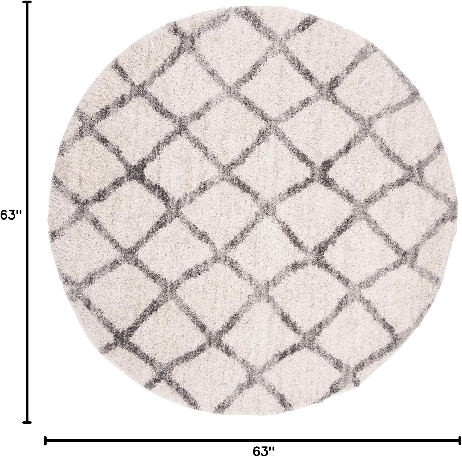 image:imageSAFAVIEH Berber Shag Collection Area Rug 9 x 12 Ivory amp Grey Moroccan Design NonShedding amp Easy Care 12inch Thick Ideal for High Traffic Areas in Living Room Bedroom BER215BCreamGrey
