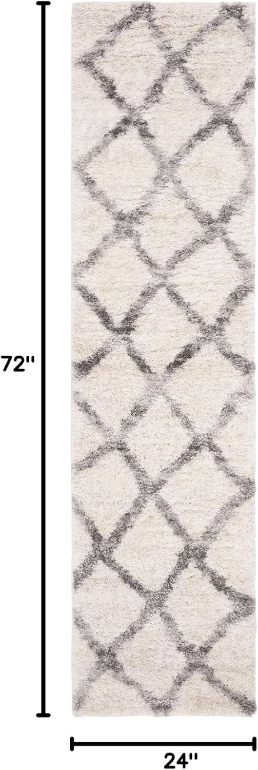image:imageSAFAVIEH Berber Shag Collection Area Rug 9 x 12 Ivory amp Grey Moroccan Design NonShedding amp Easy Care 12inch Thick Ideal for High Traffic Areas in Living Room Bedroom BER215BCreamGrey
