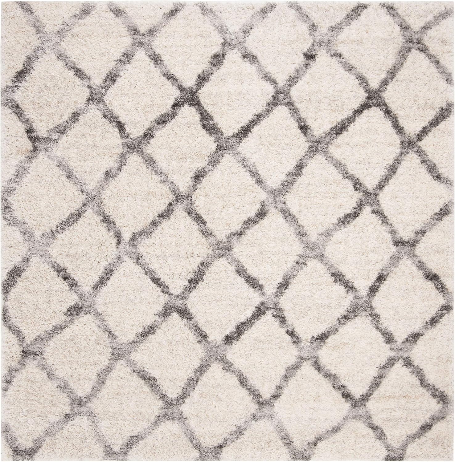 image:imageSAFAVIEH Berber Shag Collection Area Rug 9 x 12 Ivory amp Grey Moroccan Design NonShedding amp Easy Care 12inch Thick Ideal for High Traffic Areas in Living Room Bedroom BER215BCreamGrey
