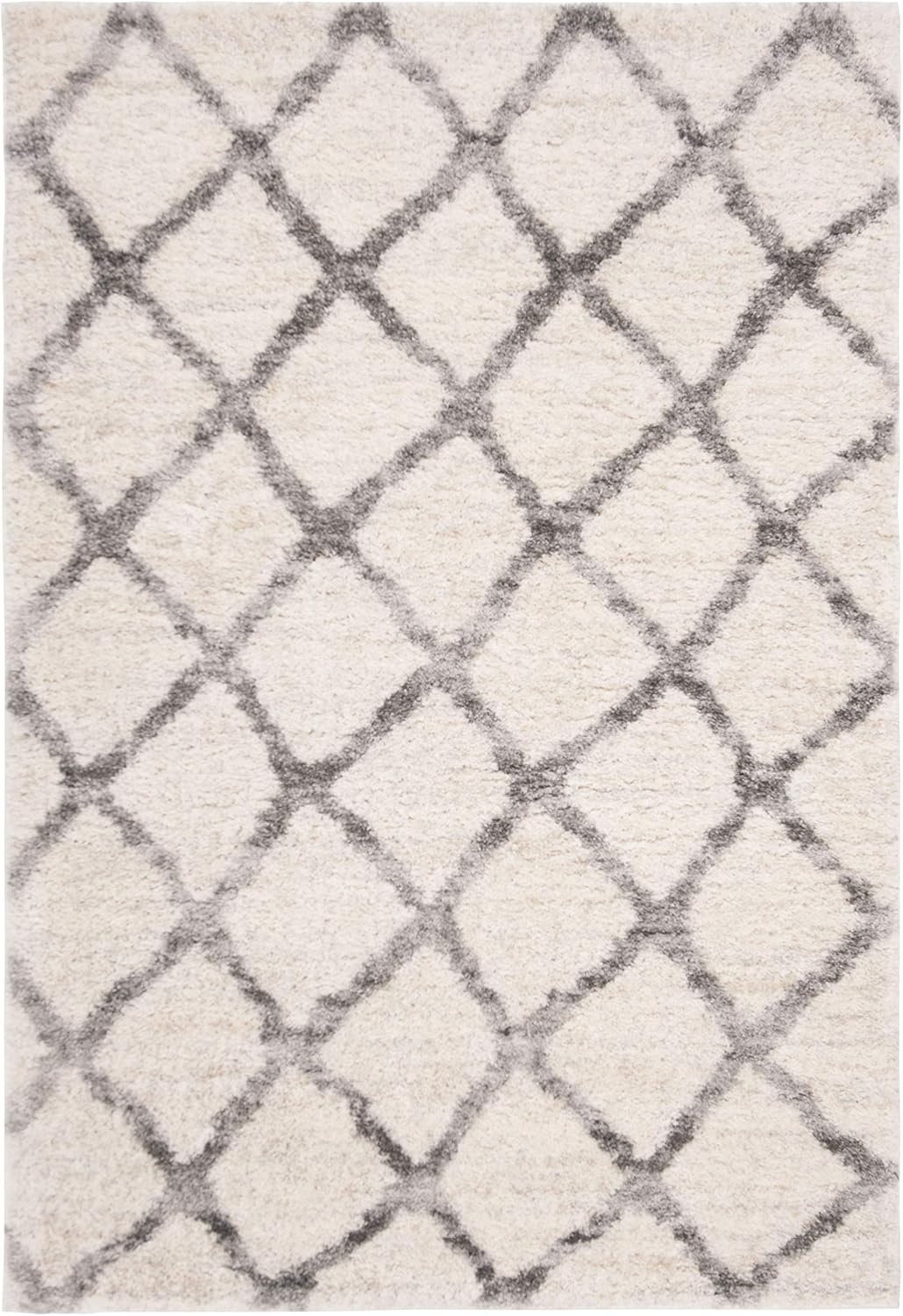 image:imageSAFAVIEH Berber Shag Collection Area Rug 9 x 12 Ivory amp Grey Moroccan Design NonShedding amp Easy Care 12inch Thick Ideal for High Traffic Areas in Living Room Bedroom BER215BCreamGrey