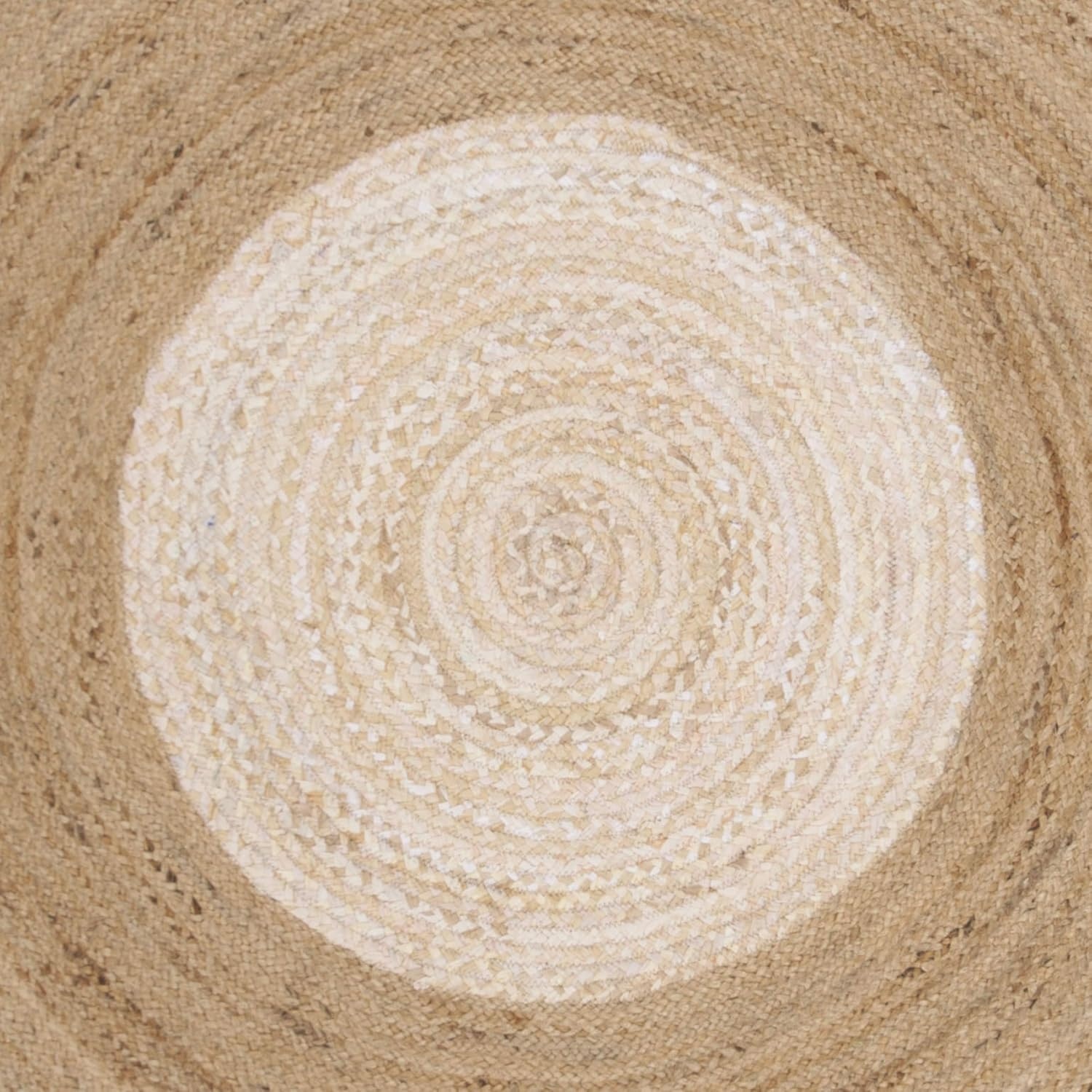 image:imageSAFAVIEH Cape Cod Collection Area Rug 6 Round Beige amp Natural Handmade Boho Fringe Jute amp Cotton Ideal for High Traffic Areas in Living Room Bedroom CAP701BBeigeNatural