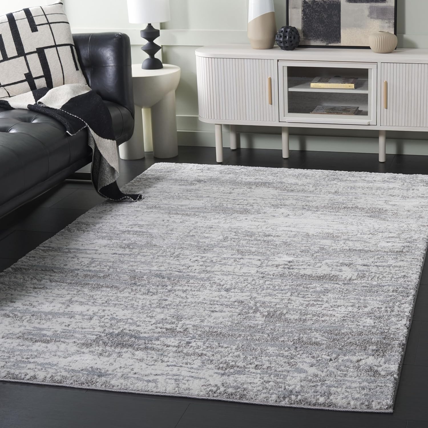 image:imageSAFAVIEH Century Collection Area Rug 67 x 9 Ivory amp Beige Modern Abstract Design NonShedding amp Easy Care Ideal for High Traffic Areas in Living Room Bedroom CTY350BGreyIvory