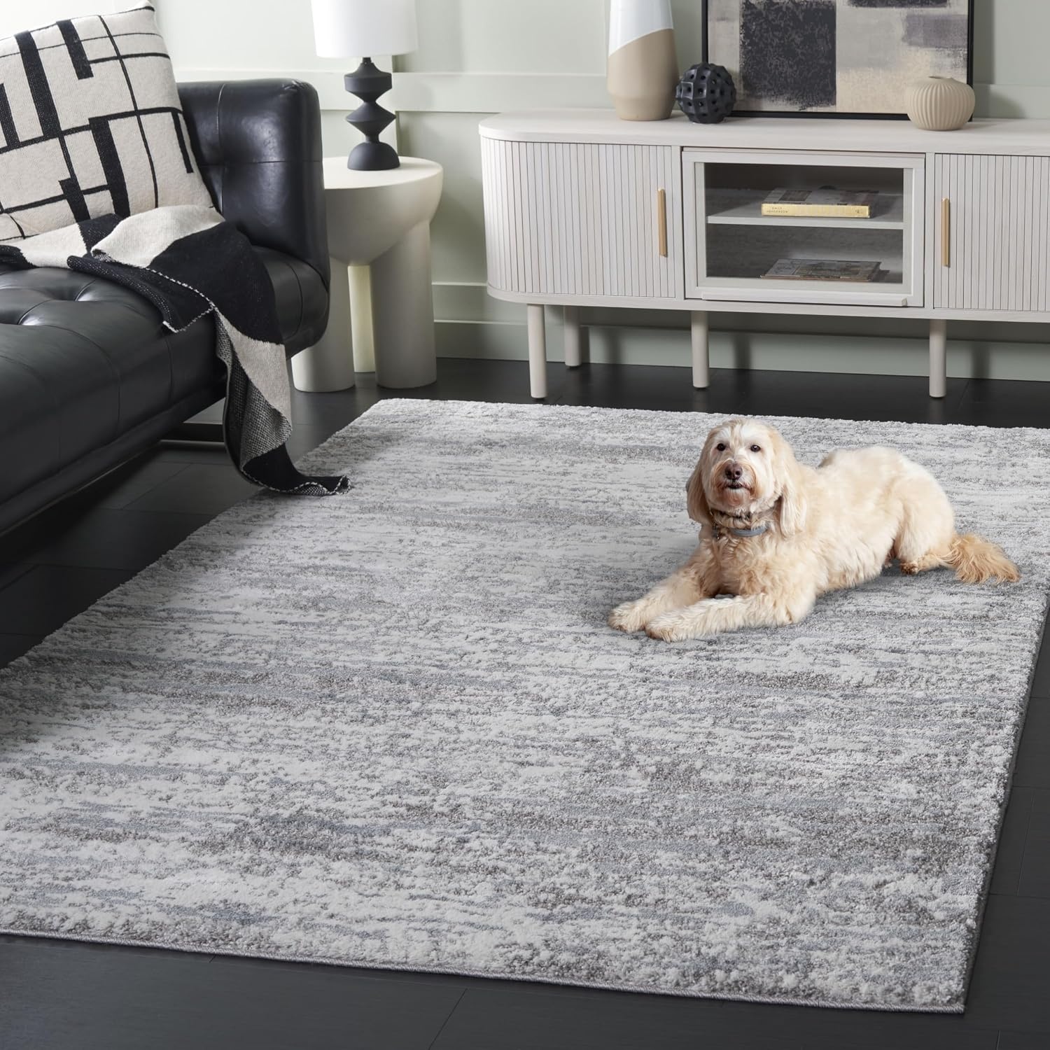 image:imageSAFAVIEH Century Collection Area Rug 67 x 9 Ivory amp Beige Modern Abstract Design NonShedding amp Easy Care Ideal for High Traffic Areas in Living Room Bedroom CTY350BGreyIvory