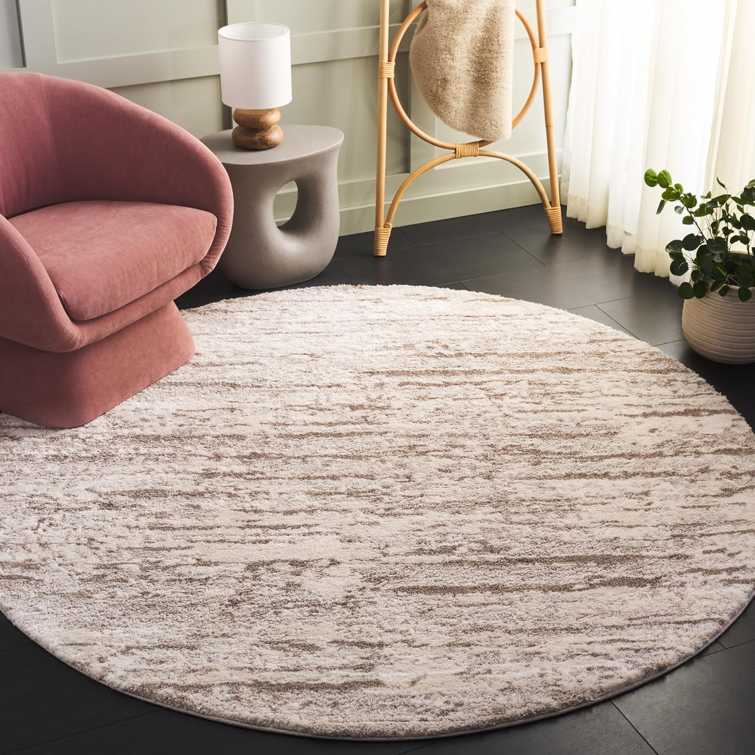 image:imageSAFAVIEH Century Collection Area Rug 67 x 9 Ivory amp Beige Modern Abstract Design NonShedding amp Easy Care Ideal for High Traffic Areas in Living Room Bedroom CTY350BIvoryBrown