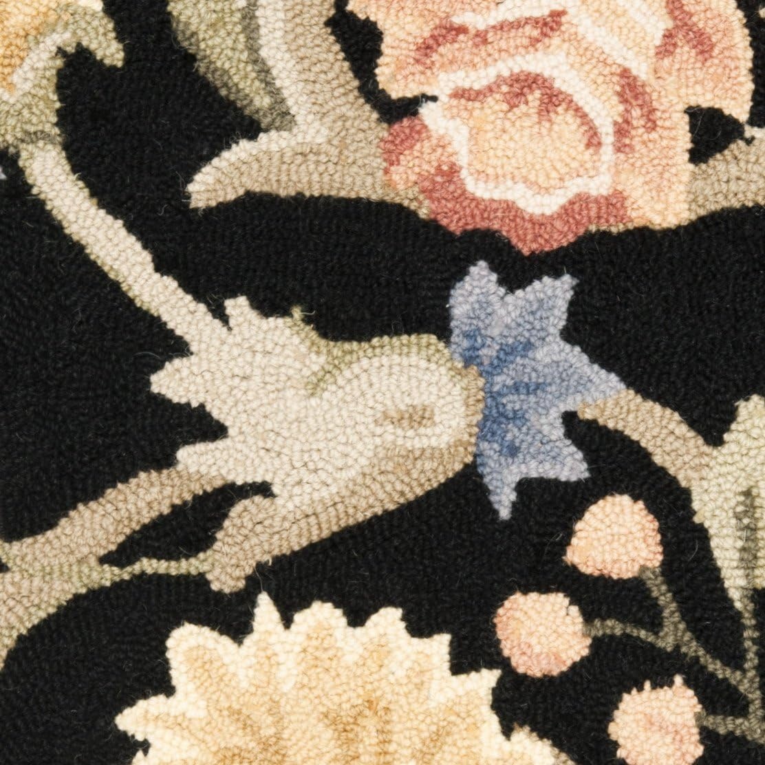 image:imageSAFAVIEH Chelsea Collection Area Rug 9 x 12 Ivory HandHooked French Country Wool Ideal for High Traffic Areas in Living Room Bedroom HK248ABlack