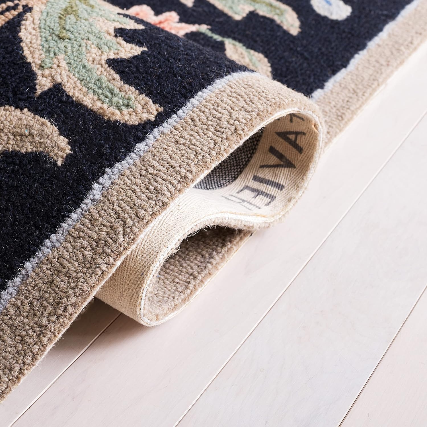 image:imageSAFAVIEH Chelsea Collection Area Rug 9 x 12 Ivory HandHooked French Country Wool Ideal for High Traffic Areas in Living Room Bedroom HK248ABlack