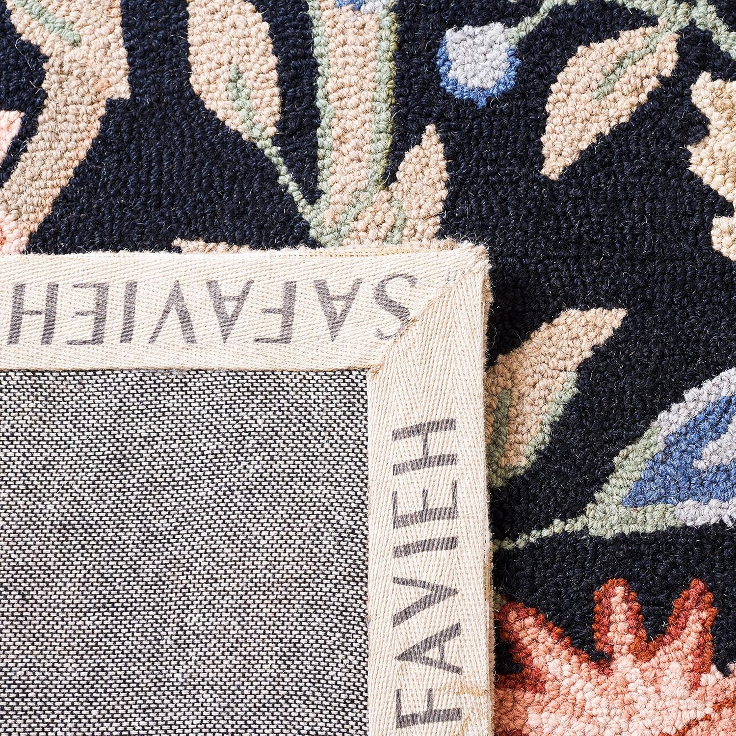 image:imageSAFAVIEH Chelsea Collection Area Rug 9 x 12 Ivory HandHooked French Country Wool Ideal for High Traffic Areas in Living Room Bedroom HK248ABlack