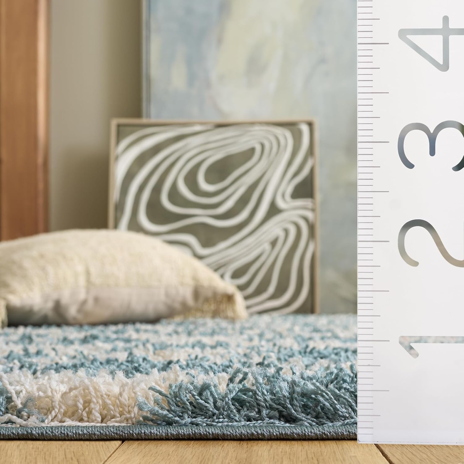 image:imageSAFAVIEH Dallas Shag Collection Area Rug 86 x 12 Dark Grey amp Ivory Trellis Design NonShedding amp Easy Care 15inch Thick Ideal for High Traffic Areas in Living Room Bedroom SGDS258ASeafoamIvory