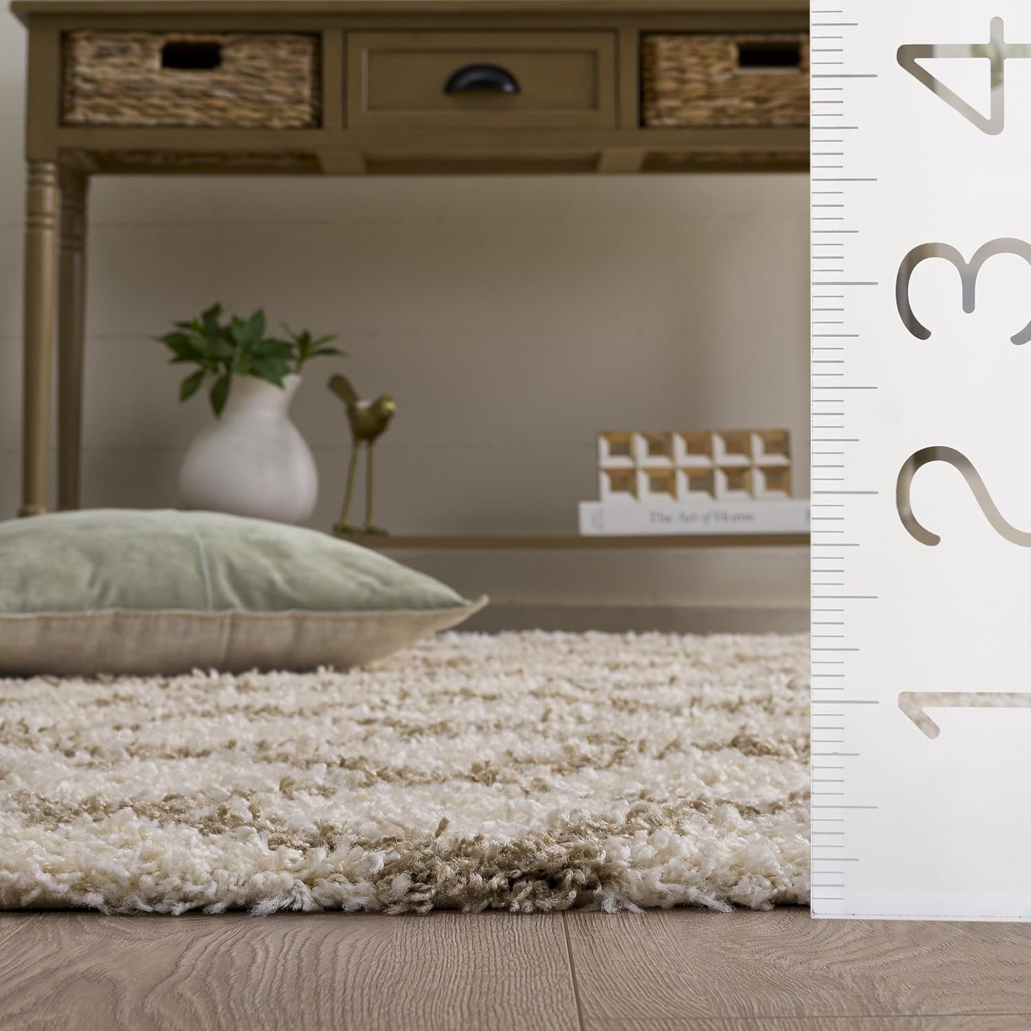 image:imageSAFAVIEH Dallas Shag Collection Area Rug 86 x 12 Dark Grey amp Ivory Trellis Design NonShedding amp Easy Care 15inch Thick Ideal for High Traffic Areas in Living Room Bedroom SGDS258AIvoryBeige