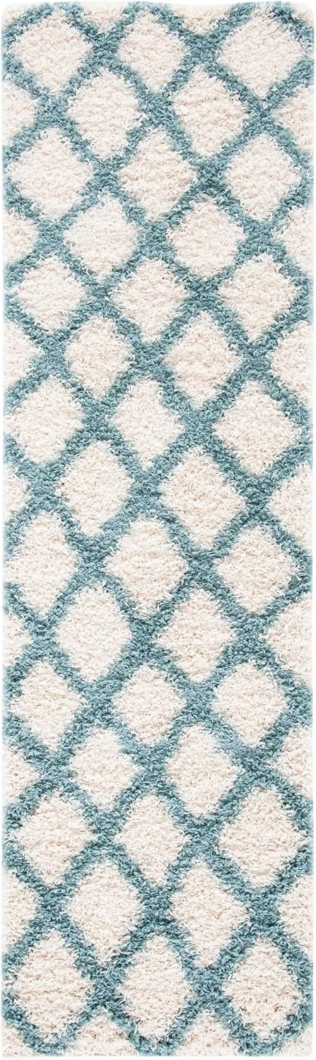image:imageSAFAVIEH Dallas Shag Collection Area Rug 86 x 12 Dark Grey amp Ivory Trellis Design NonShedding amp Easy Care 15inch Thick Ideal for High Traffic Areas in Living Room Bedroom SGDS258AIvorySeafoam