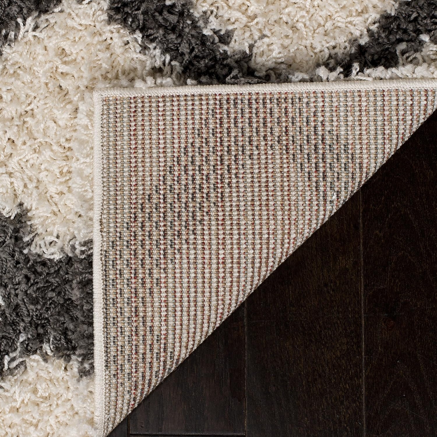 image:imageSAFAVIEH Dallas Shag Collection Area Rug 86 x 12 Dark Grey amp Ivory Trellis Design NonShedding amp Easy Care 15inch Thick Ideal for High Traffic Areas in Living Room Bedroom SGDS258AIvoryDark Grey