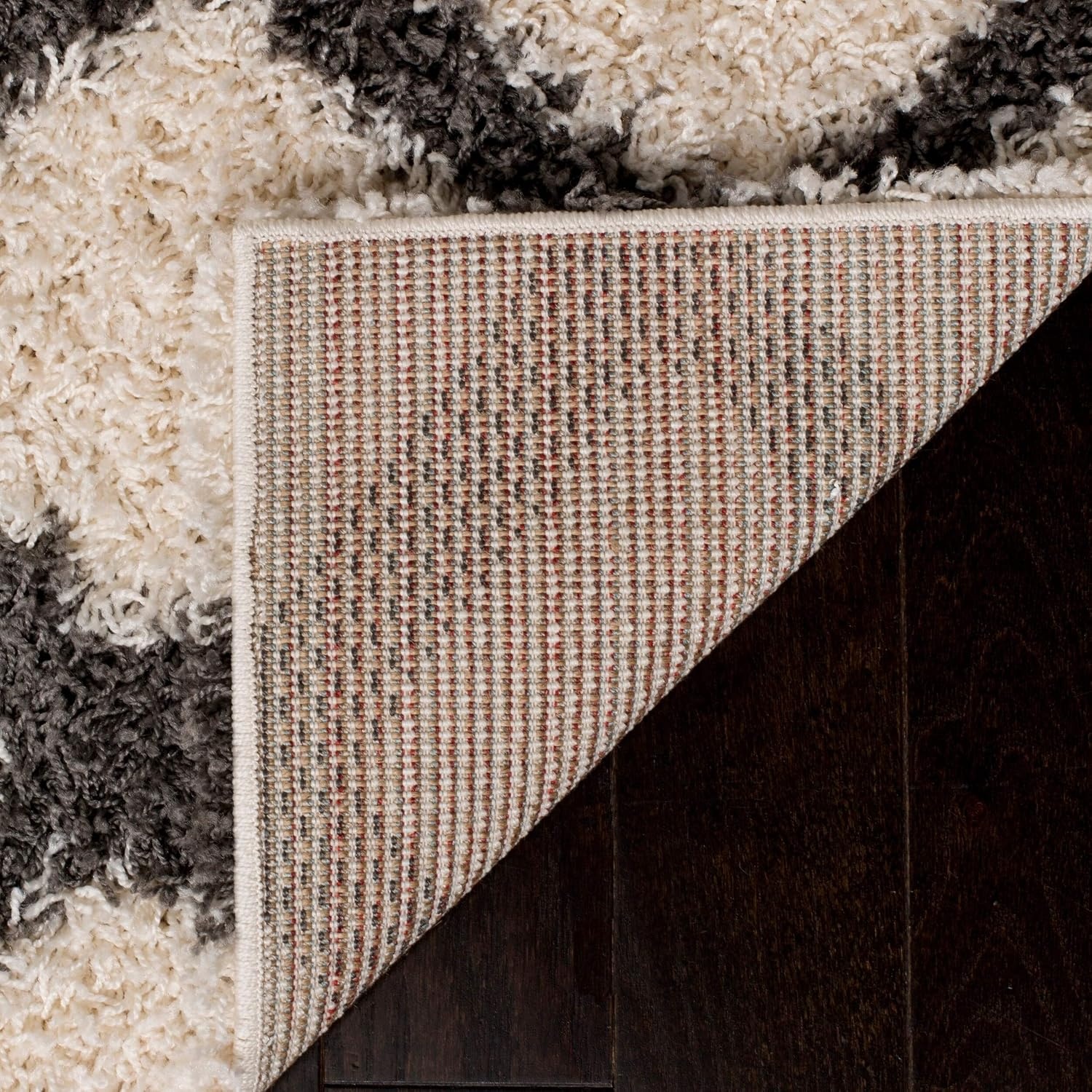 image:imageSAFAVIEH Dallas Shag Collection Area Rug 86 x 12 Dark Grey amp Ivory Trellis Design NonShedding amp Easy Care 15inch Thick Ideal for High Traffic Areas in Living Room Bedroom SGDS258AIvoryDark Grey