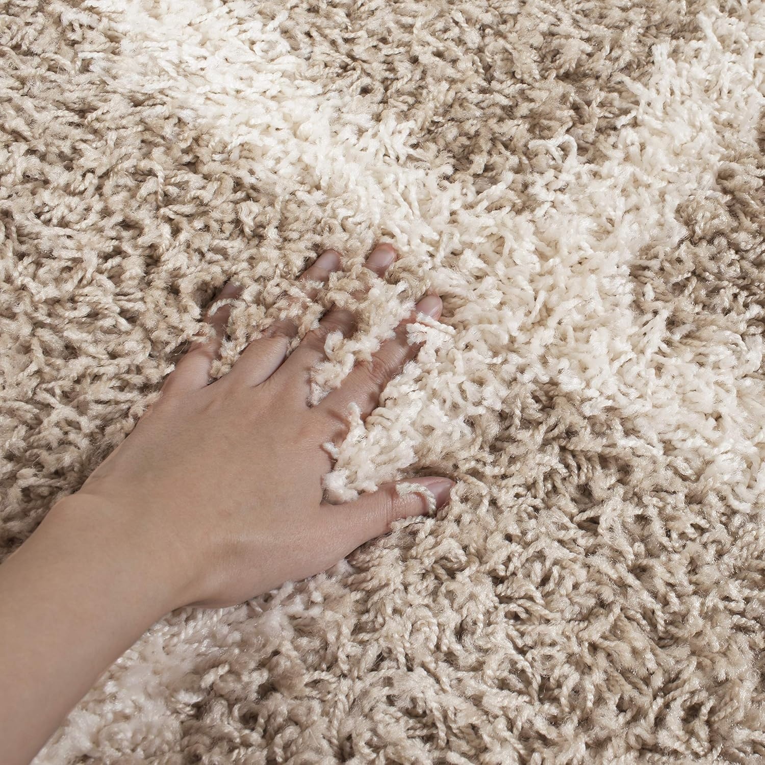 image:imageSAFAVIEH Dallas Shag Collection Area Rug 86 x 12 Dark Grey amp Ivory Trellis Design NonShedding amp Easy Care 15inch Thick Ideal for High Traffic Areas in Living Room Bedroom SGDS258ABeigeIvory