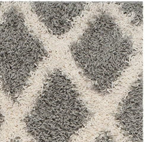 image:imageSAFAVIEH Dallas Shag Collection Area Rug 86 x 12 Dark Grey amp Ivory Trellis Design NonShedding amp Easy Care 15inch Thick Ideal for High Traffic Areas in Living Room Bedroom SGDS258AGreyIvory