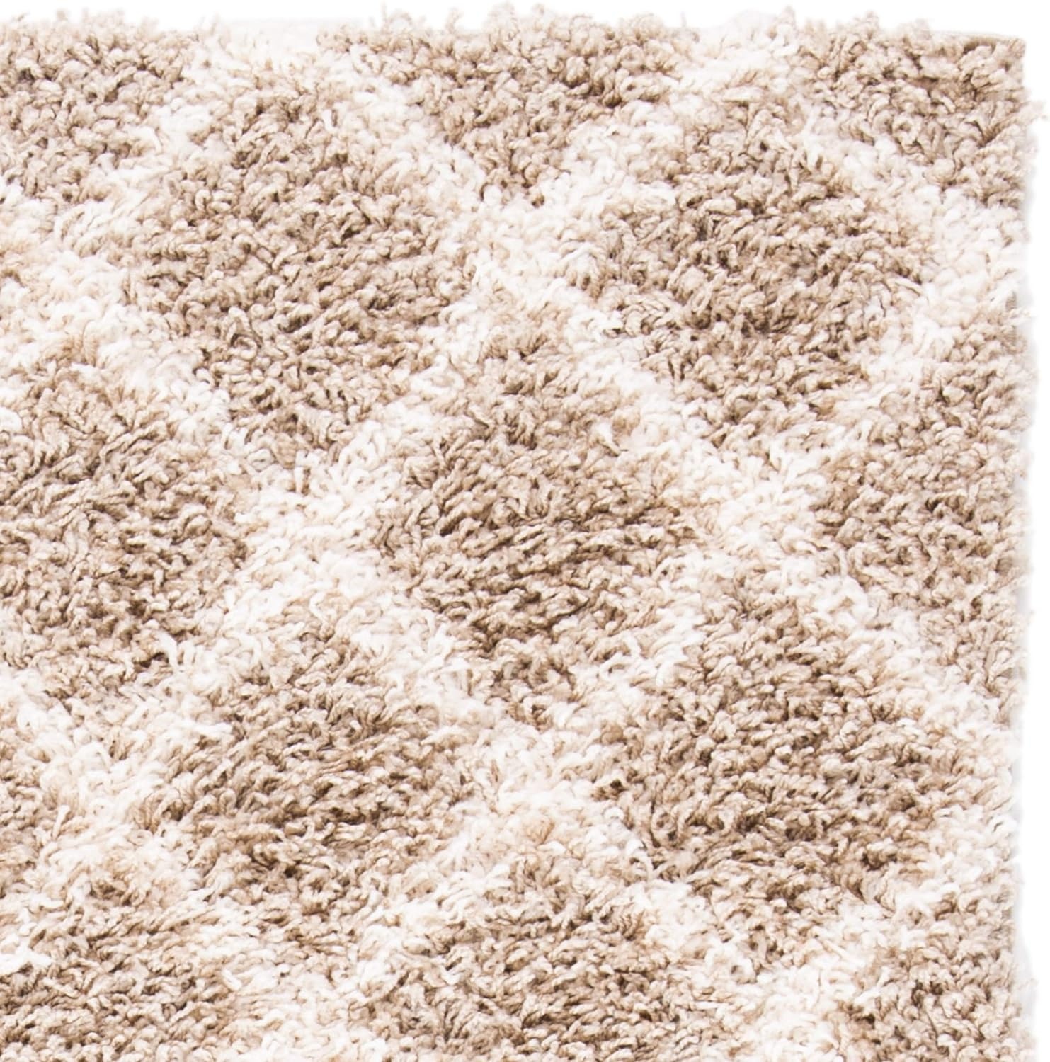 image:imageSAFAVIEH Dallas Shag Collection Area Rug 86 x 12 Dark Grey amp Ivory Trellis Design NonShedding amp Easy Care 15inch Thick Ideal for High Traffic Areas in Living Room Bedroom SGDS258ABeigeIvory