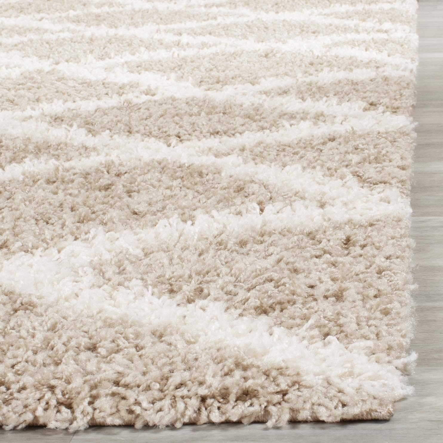 image:imageSAFAVIEH Dallas Shag Collection Area Rug 86 x 12 Dark Grey amp Ivory Trellis Design NonShedding amp Easy Care 15inch Thick Ideal for High Traffic Areas in Living Room Bedroom SGDS258ABeigeIvory