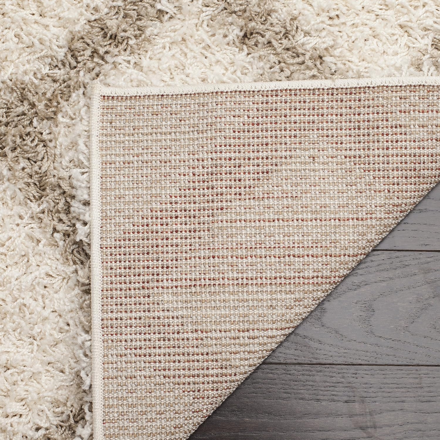 image:imageSAFAVIEH Dallas Shag Collection Area Rug 86 x 12 Dark Grey amp Ivory Trellis Design NonShedding amp Easy Care 15inch Thick Ideal for High Traffic Areas in Living Room Bedroom SGDS258AIvoryBeige