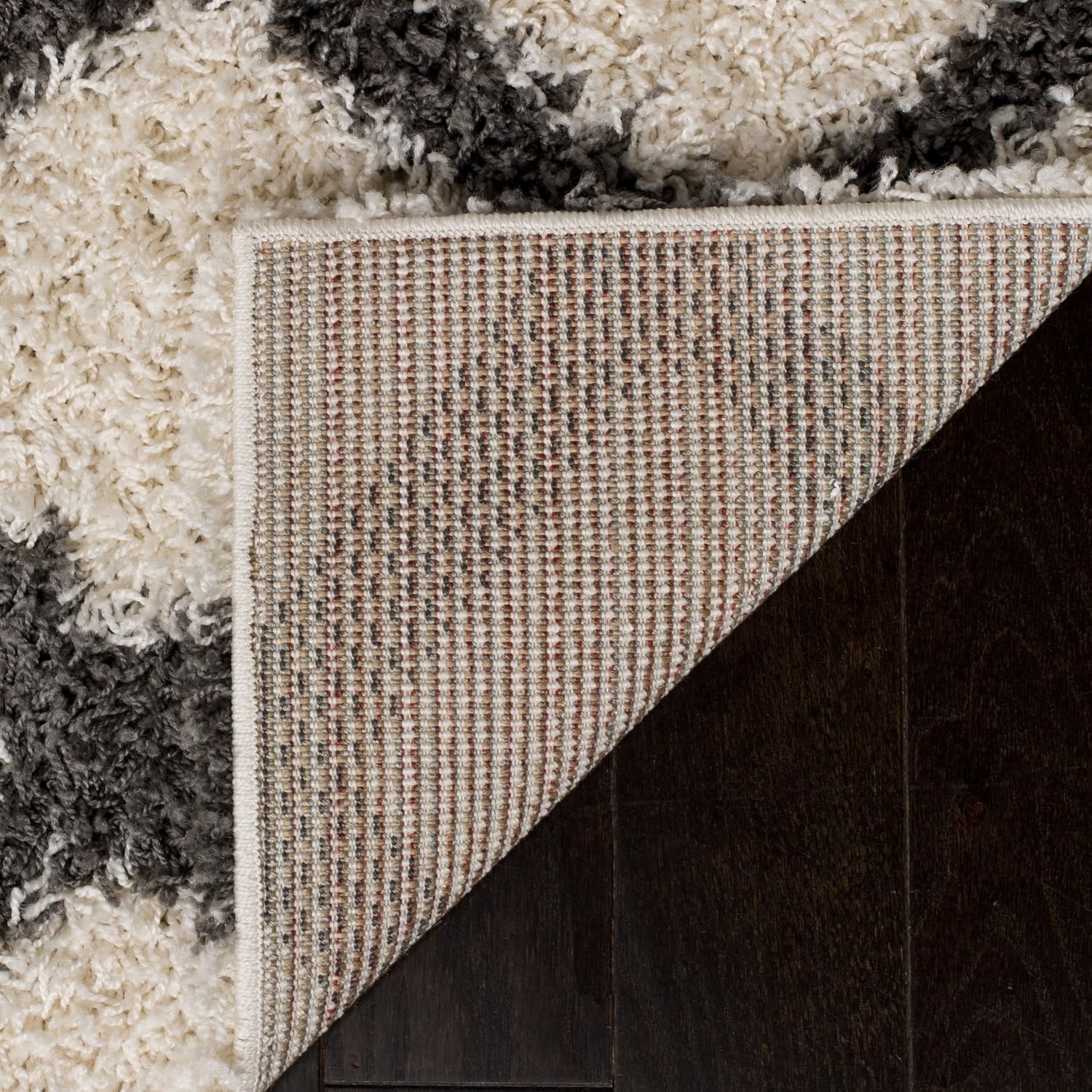 image:imageSAFAVIEH Dallas Shag Collection Area Rug 86 x 12 Dark Grey amp Ivory Trellis Design NonShedding amp Easy Care 15inch Thick Ideal for High Traffic Areas in Living Room Bedroom SGDS258AIvoryDark Grey