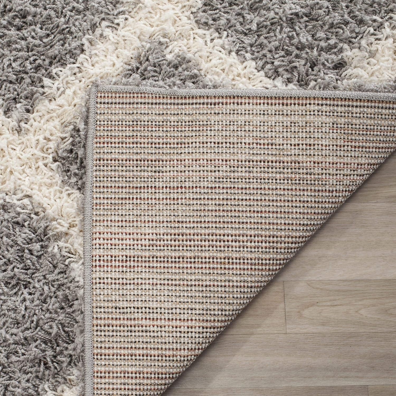 image:imageSAFAVIEH Dallas Shag Collection Area Rug 86 x 12 Dark Grey amp Ivory Trellis Design NonShedding amp Easy Care 15inch Thick Ideal for High Traffic Areas in Living Room Bedroom SGDS258AGreyIvory