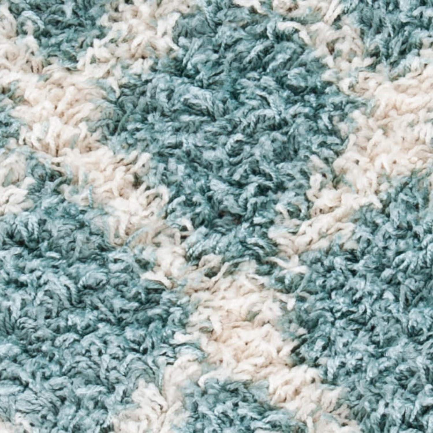image:imageSAFAVIEH Dallas Shag Collection Area Rug 86 x 12 Dark Grey amp Ivory Trellis Design NonShedding amp Easy Care 15inch Thick Ideal for High Traffic Areas in Living Room Bedroom SGDS258ASeafoamIvory