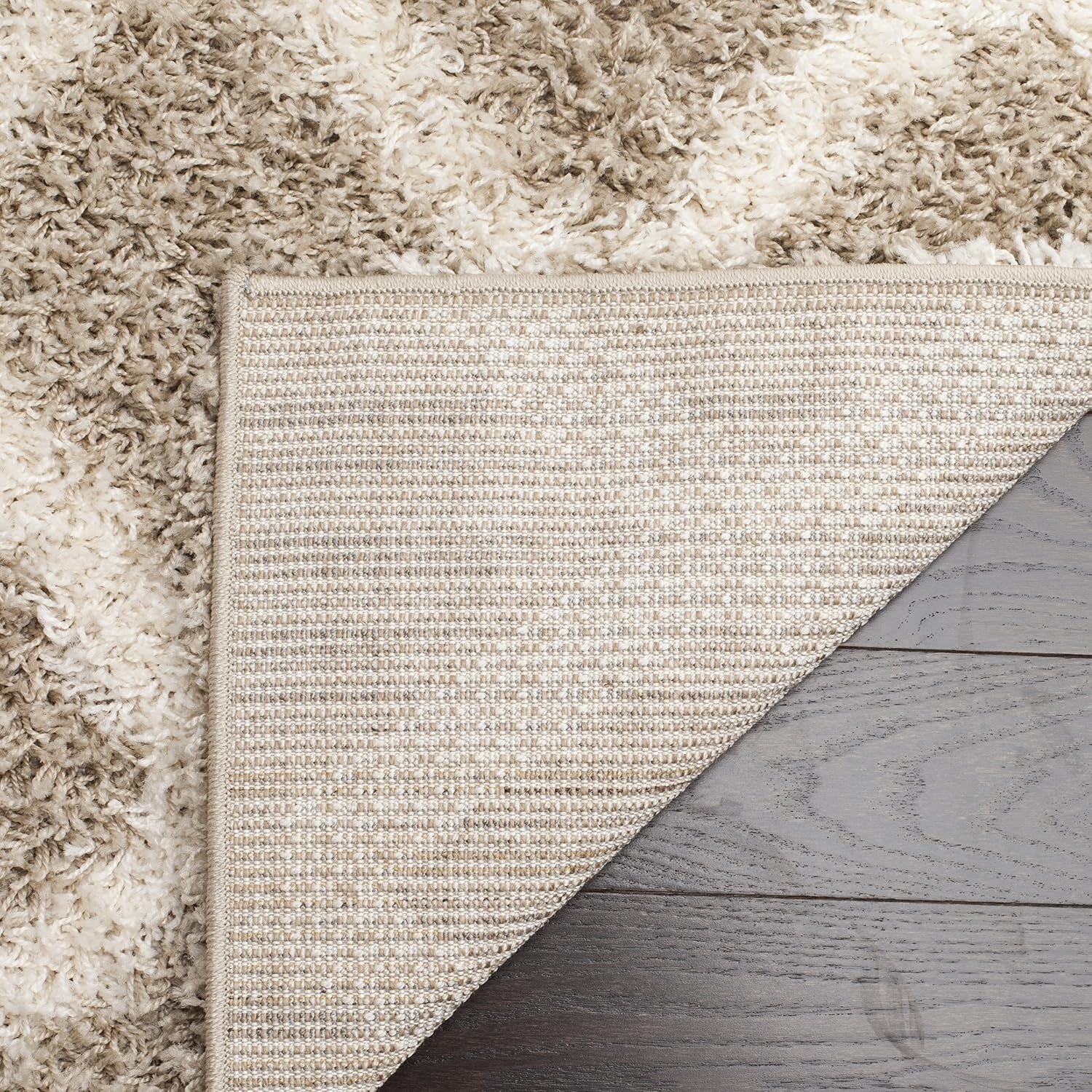 image:imageSAFAVIEH Dallas Shag Collection Area Rug 86 x 12 Dark Grey amp Ivory Trellis Design NonShedding amp Easy Care 15inch Thick Ideal for High Traffic Areas in Living Room Bedroom SGDS258ABeigeIvory