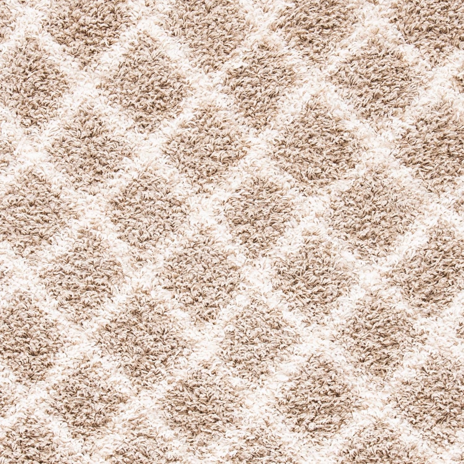 image:imageSAFAVIEH Dallas Shag Collection Area Rug 86 x 12 Dark Grey amp Ivory Trellis Design NonShedding amp Easy Care 15inch Thick Ideal for High Traffic Areas in Living Room Bedroom SGDS258ABeigeIvory