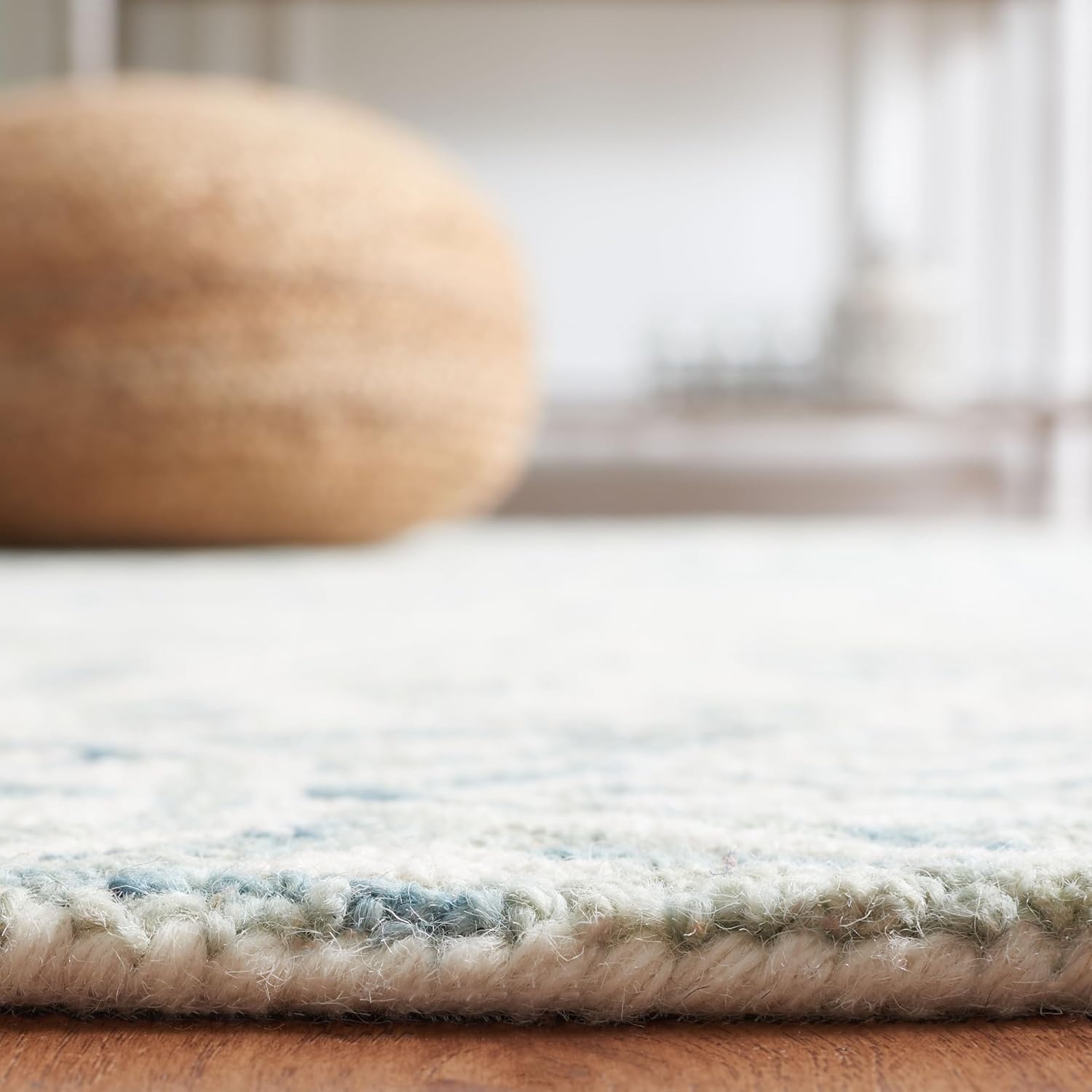 image:imageSAFAVIEH Dip Dye Collection Area Rug 9 x 12 Blue amp Ivory Handmade Wool Ideal for High Traffic Areas in Living Room Bedroom DDY901M
