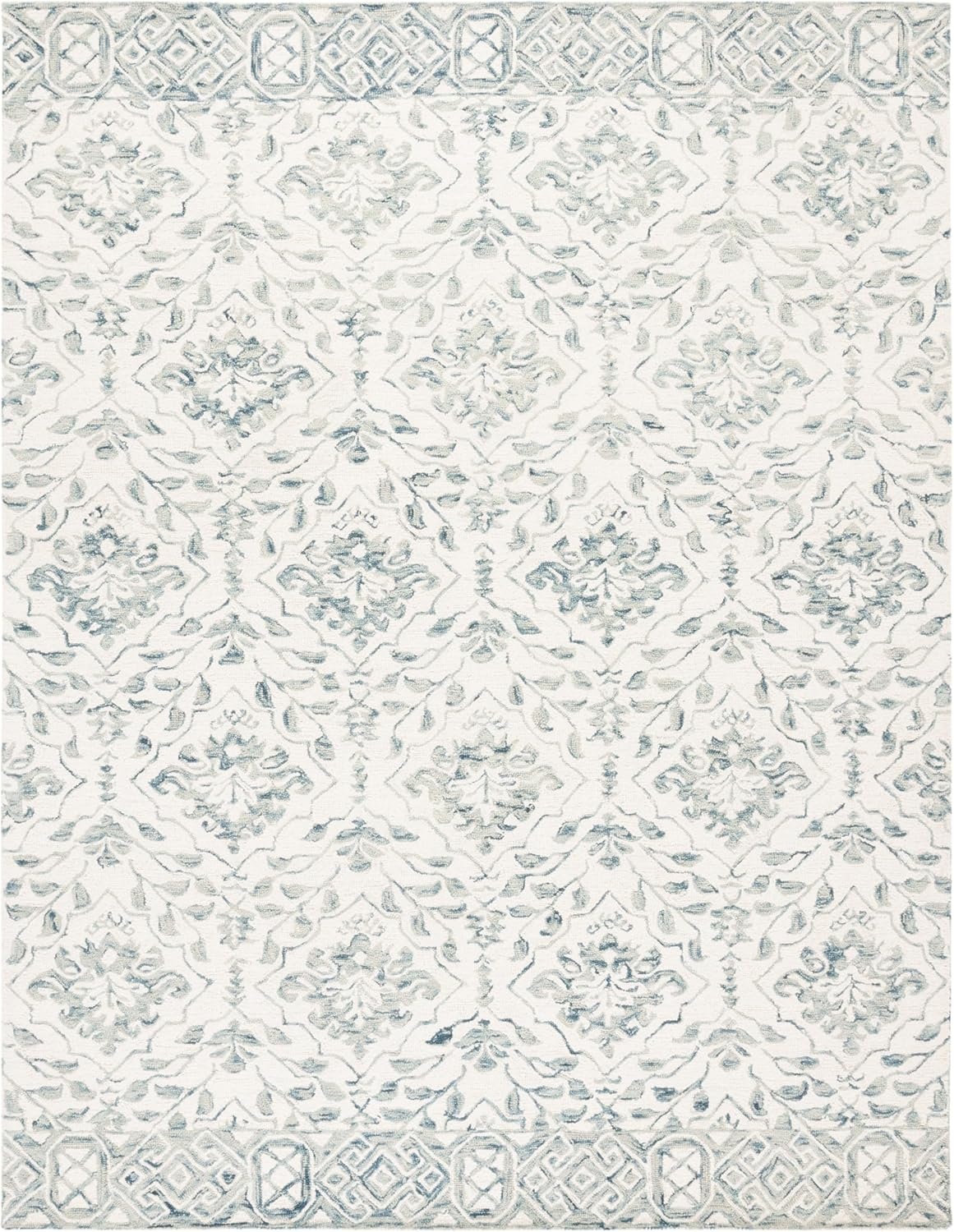 image:imageSAFAVIEH Dip Dye Collection Area Rug 9 x 12 Blue amp Ivory Handmade Wool Ideal for High Traffic Areas in Living Room Bedroom DDY901M