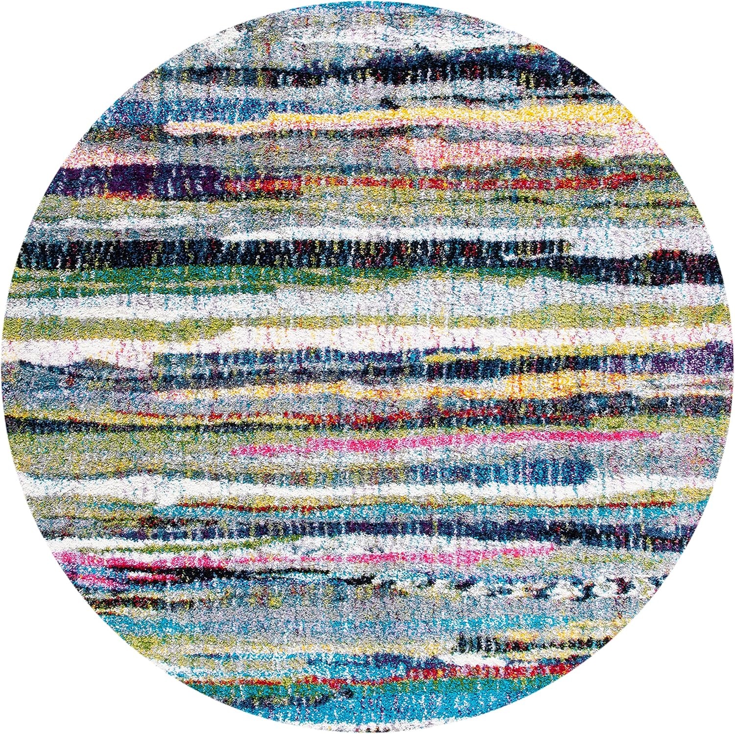 image:imageSAFAVIEH Fiesta Shag Collection Area Rug 9 x 12 Multi Modern Abstract Design NonShedding amp Easy Care 05inch Thick Ideal for High Traffic Areas in Living Room Bedroom FSG367MMulti Color