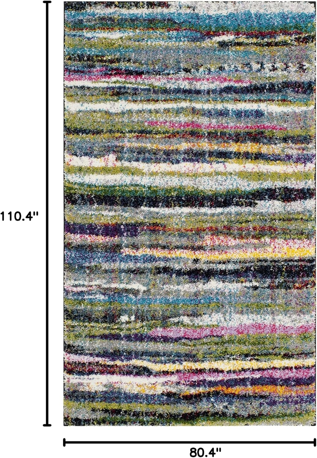 image:imageSAFAVIEH Fiesta Shag Collection Area Rug 9 x 12 Multi Modern Abstract Design NonShedding amp Easy Care 05inch Thick Ideal for High Traffic Areas in Living Room Bedroom FSG367MMulti Color