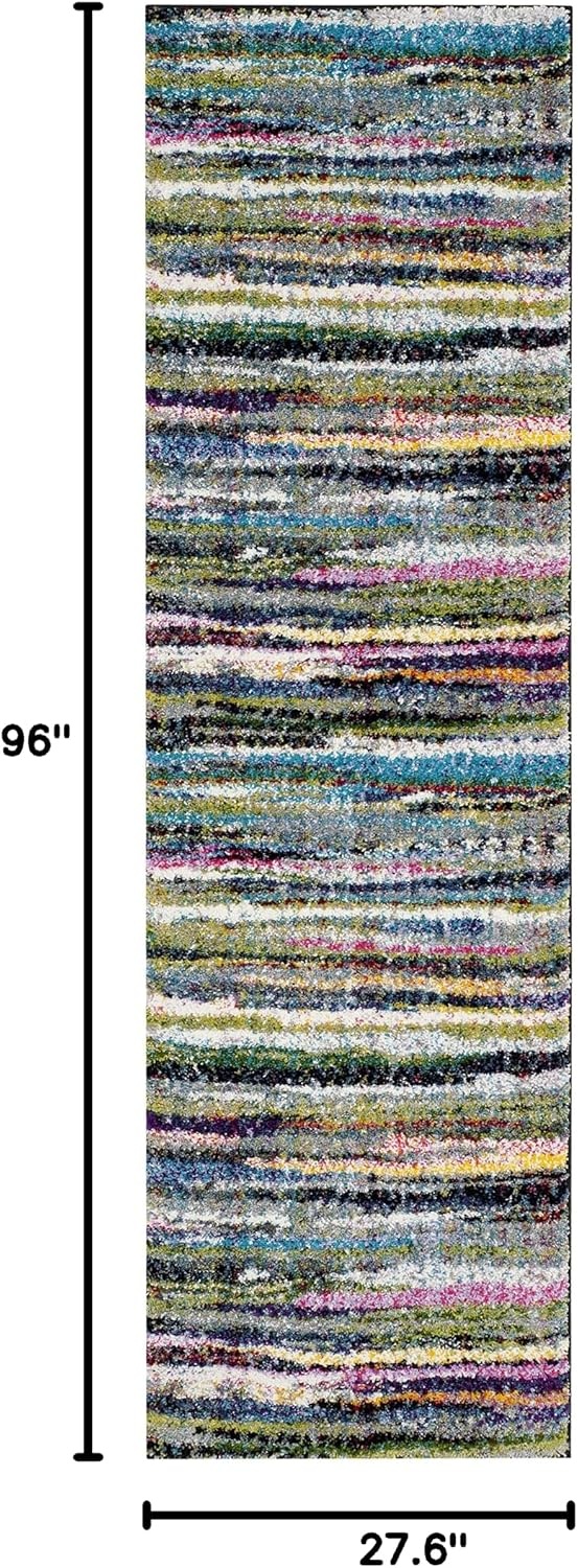 image:imageSAFAVIEH Fiesta Shag Collection Area Rug 9 x 12 Multi Modern Abstract Design NonShedding amp Easy Care 05inch Thick Ideal for High Traffic Areas in Living Room Bedroom FSG367MMulti Color