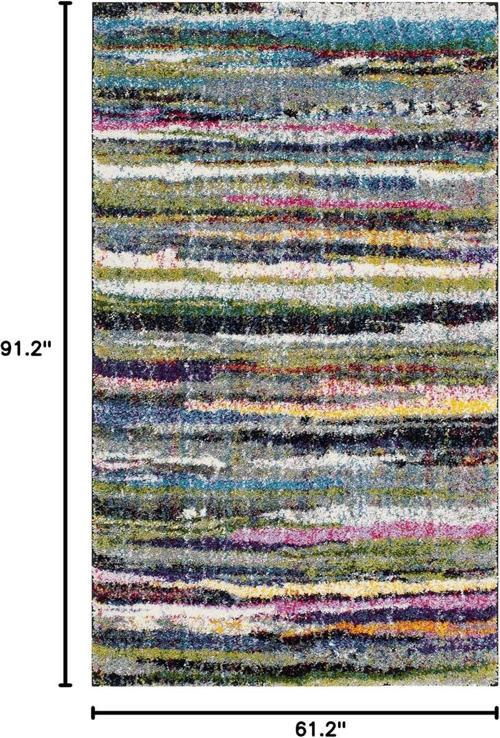 image:imageSAFAVIEH Fiesta Shag Collection Area Rug 9 x 12 Multi Modern Abstract Design NonShedding amp Easy Care 05inch Thick Ideal for High Traffic Areas in Living Room Bedroom FSG367MMulti Color