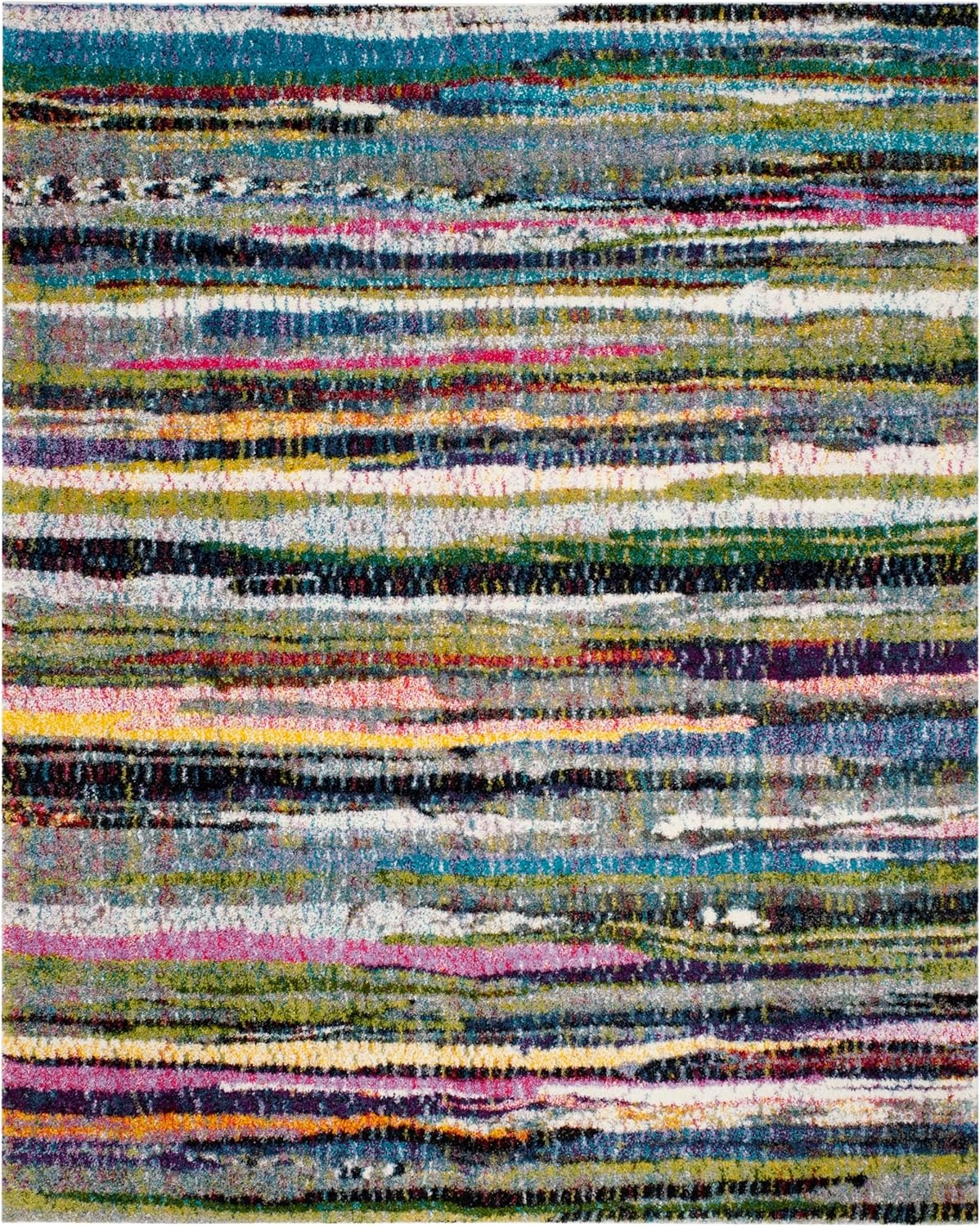 image:imageSAFAVIEH Fiesta Shag Collection Area Rug 9 x 12 Multi Modern Abstract Design NonShedding amp Easy Care 05inch Thick Ideal for High Traffic Areas in Living Room Bedroom FSG367MMulti Color