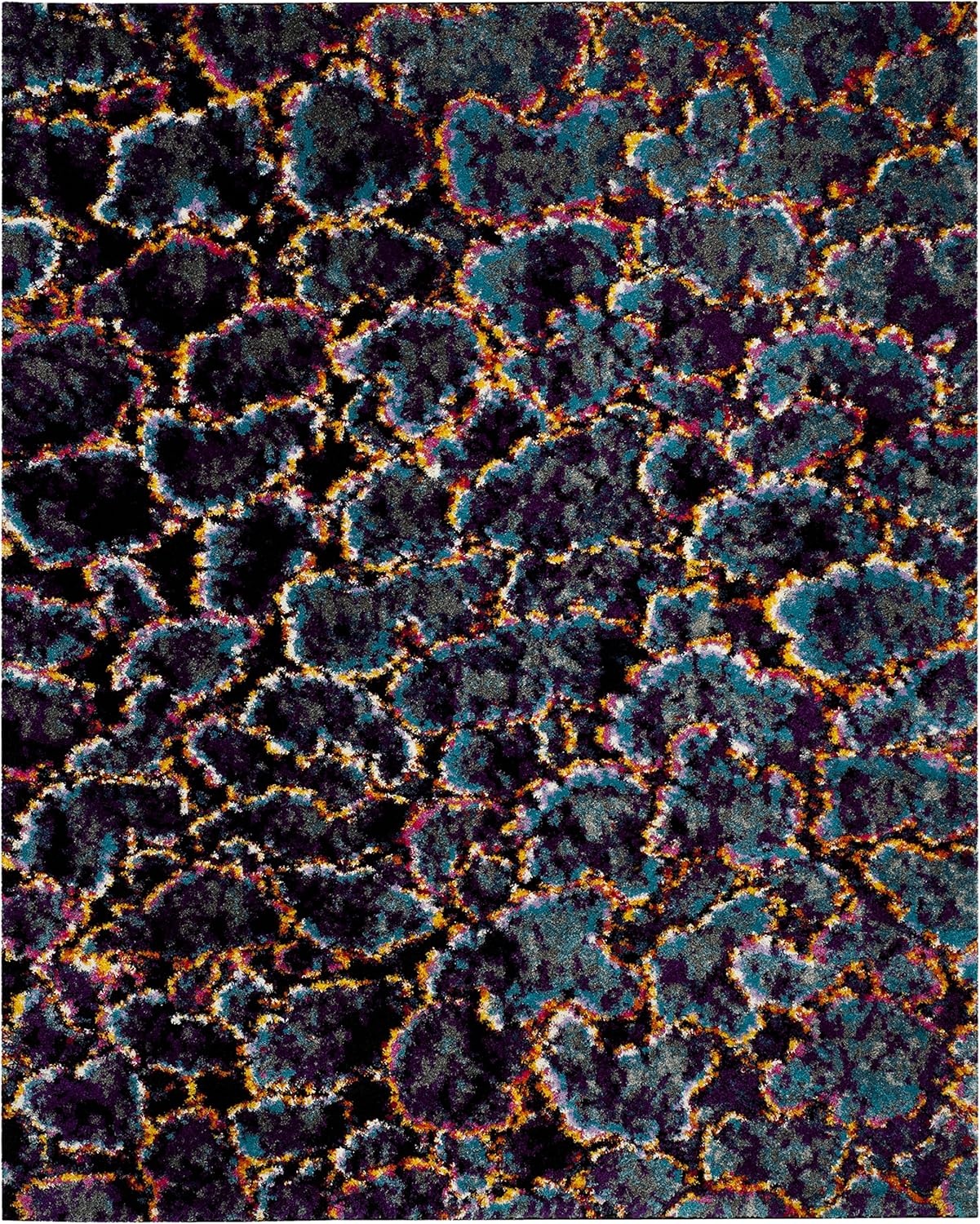image:imageSAFAVIEH Fiesta Shag Collection Area Rug 9 x 12 Turquoise amp Multi Modern Design NonShedding amp Easy Care 05inch Thick Ideal for High Traffic Areas in Living Room Bedroom FSG371K
