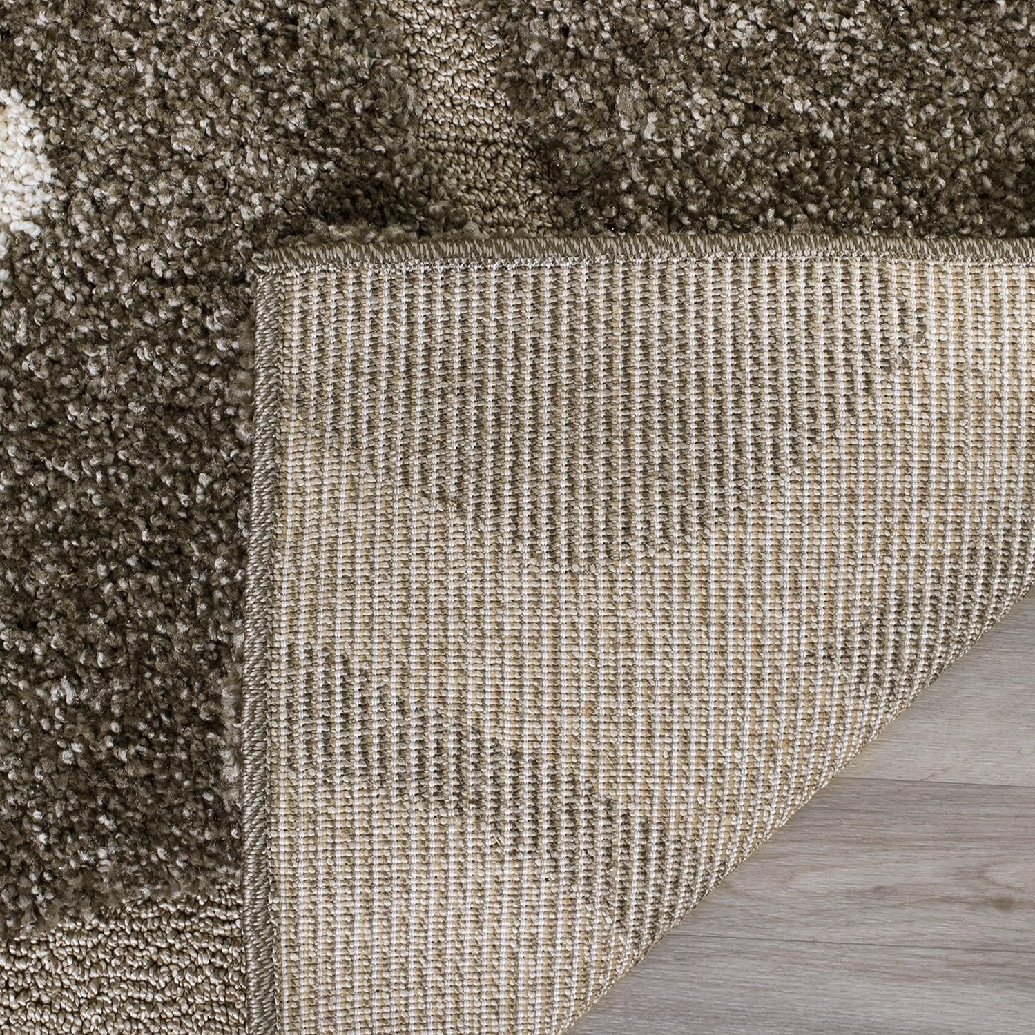 image:imageSAFAVIEH Florida Shag Collection Area Rug 8 x 10 Grey amp Beige Floral Design NonShedding amp Easy Care 12inch Thick Ideal for High Traffic Areas in Living Room Bedroom SG4598013SmokeBeige