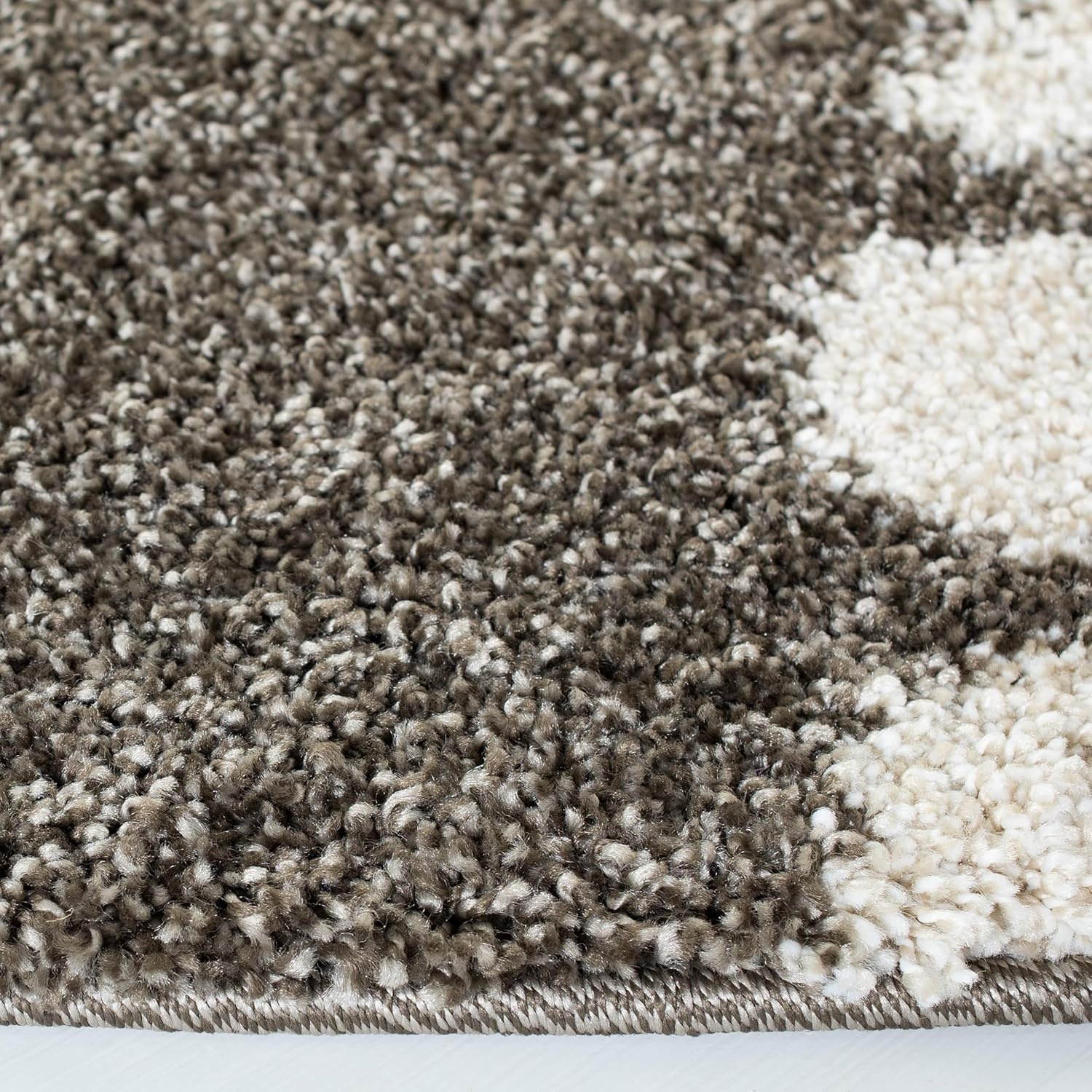 image:imageSAFAVIEH Florida Shag Collection Area Rug 8 x 10 Grey amp Beige Floral Design NonShedding amp Easy Care 12inch Thick Ideal for High Traffic Areas in Living Room Bedroom SG4598013SmokeBeige