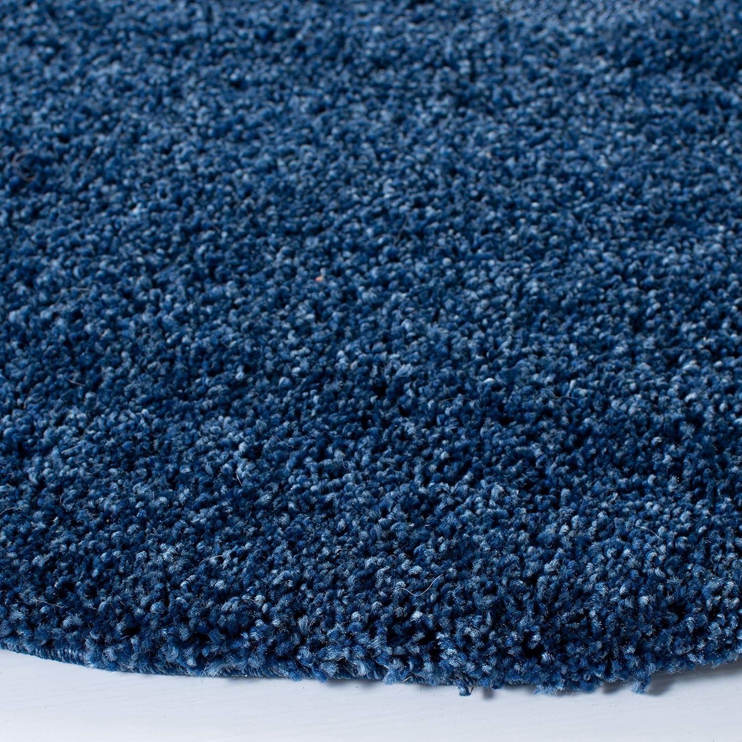 image:imageSAFAVIEH Florida Shag Collection Area Rug 86 x 12 Dark Blue amp Ivory Abstract Design NonShedding amp Easy Care 12inch Thick Ideal for High Traffic Areas in Living Room Bedroom SG4736511Dark BlueIvory