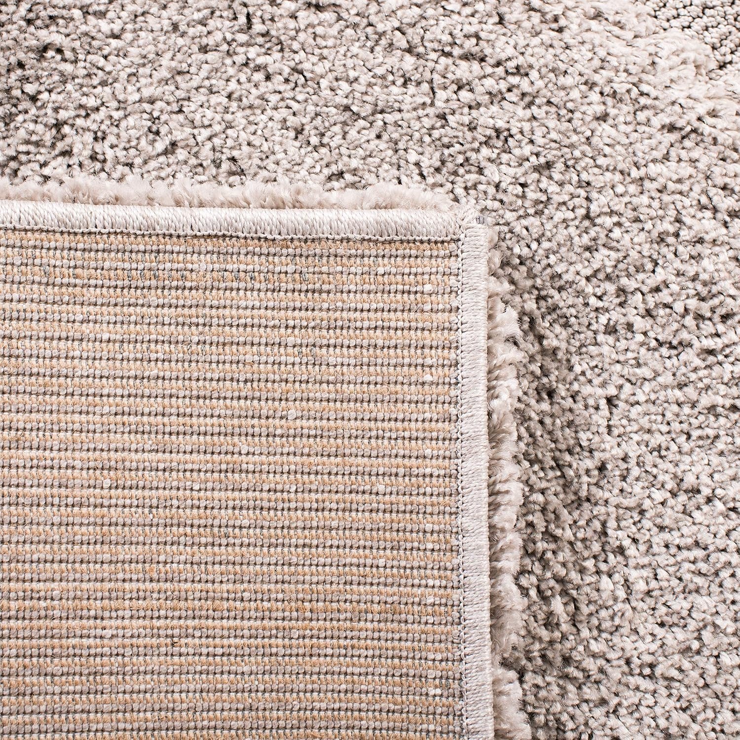 image:imageSAFAVIEH Florida Shag Collection Area Rug 86 x 12 Dark Blue amp Ivory Abstract Design NonShedding amp Easy Care 12inch Thick Ideal for High Traffic Areas in Living Room Bedroom SG4736511GreyIvory