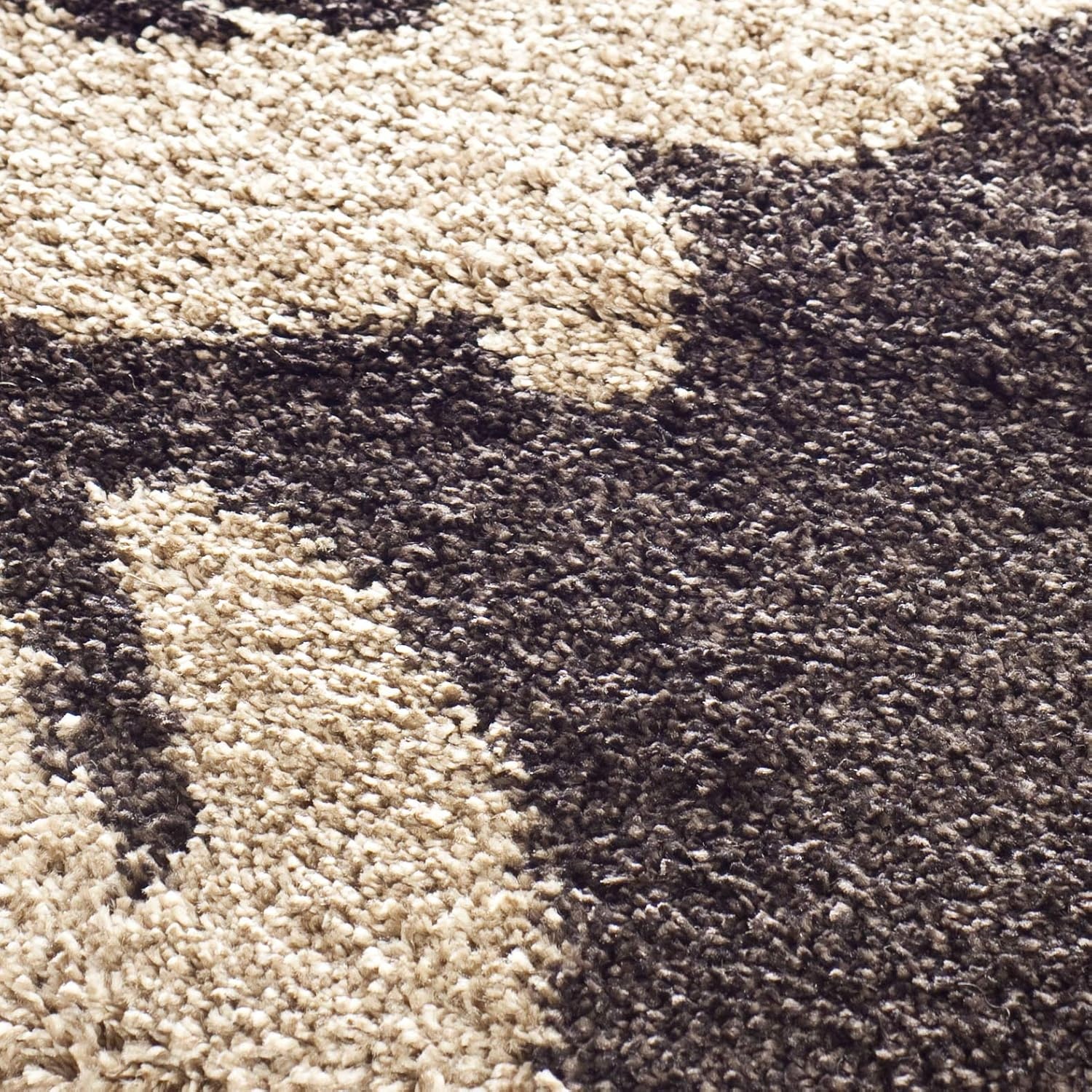 image:imageSAFAVIEH Florida Shag Collection Area Rug 86 x 12 Grey amp Beige Floral Design NonShedding amp Easy Care 12inch Thick Ideal for High Traffic Areas in Living Room Bedroom SG4588013Dark BrownSmoke