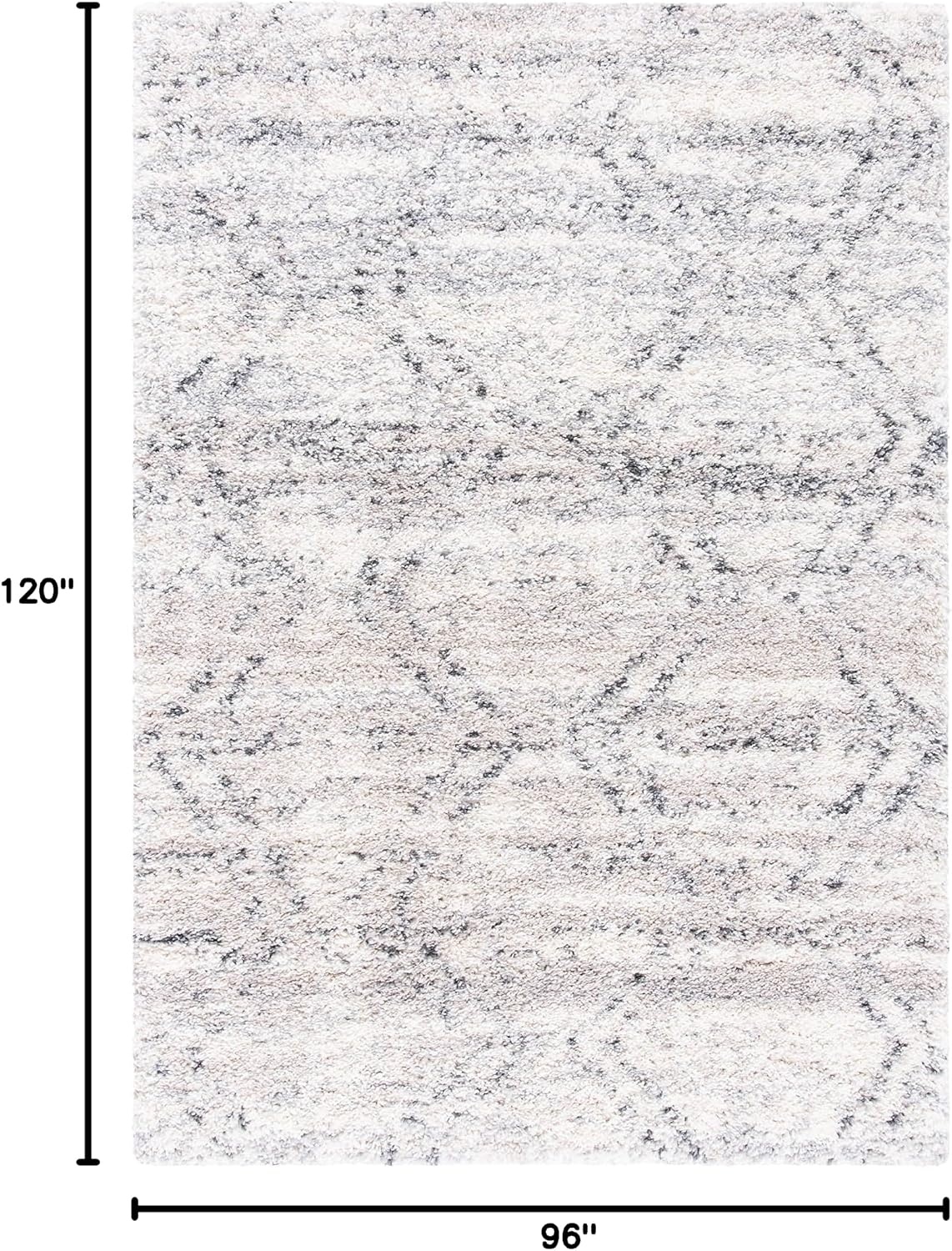 image:imageSAFAVIEH Fontana Shag Collection Area Rug 9 x 12 Ivory amp Grey Modern Design NonShedding amp Easy Care 2inch Thick Ideal for High Traffic Areas in Living Room Bedroom FNT881AIvoryGrey
