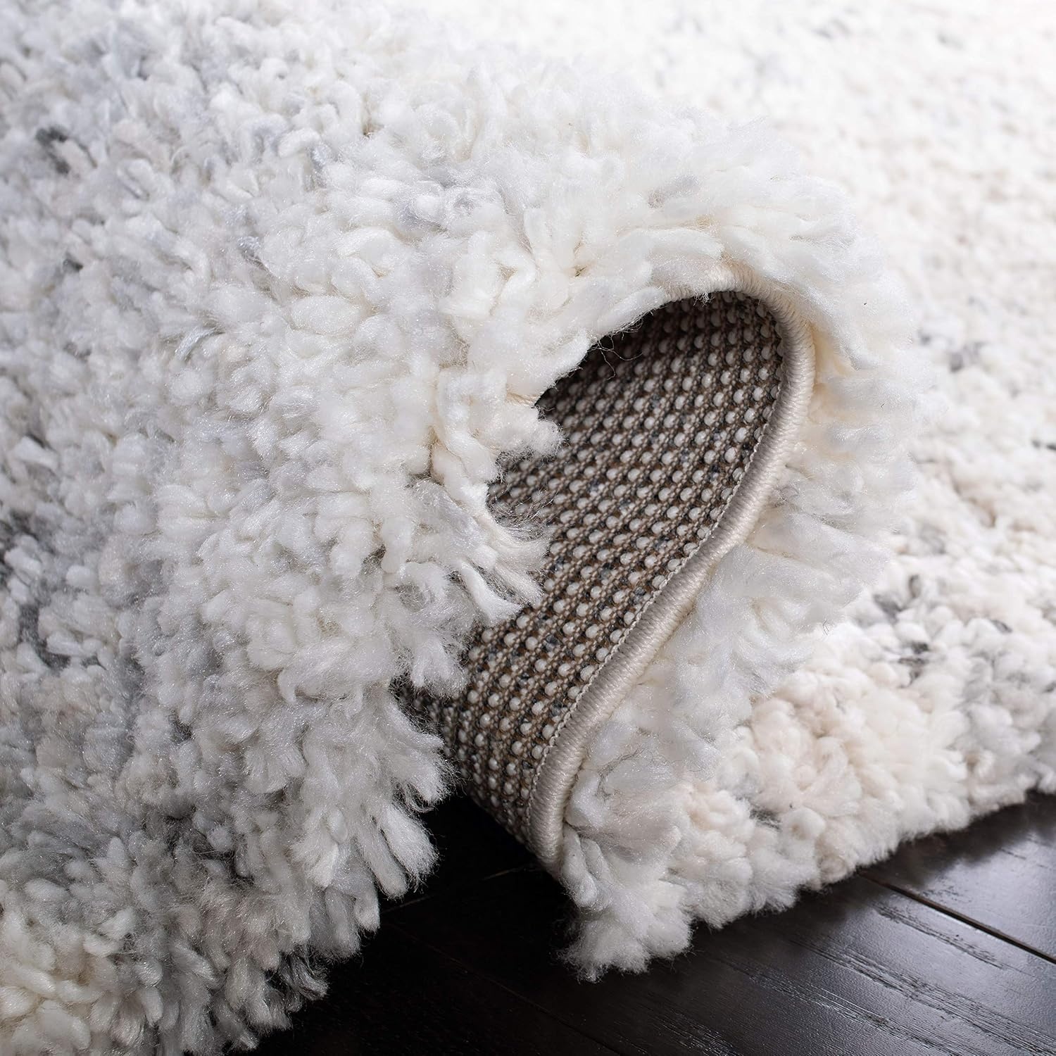 image:imageSAFAVIEH Fontana Shag Collection Area Rug 9 x 12 Ivory amp Grey Modern Design NonShedding amp Easy Care 2inch Thick Ideal for High Traffic Areas in Living Room Bedroom FNT881AIvoryGrey