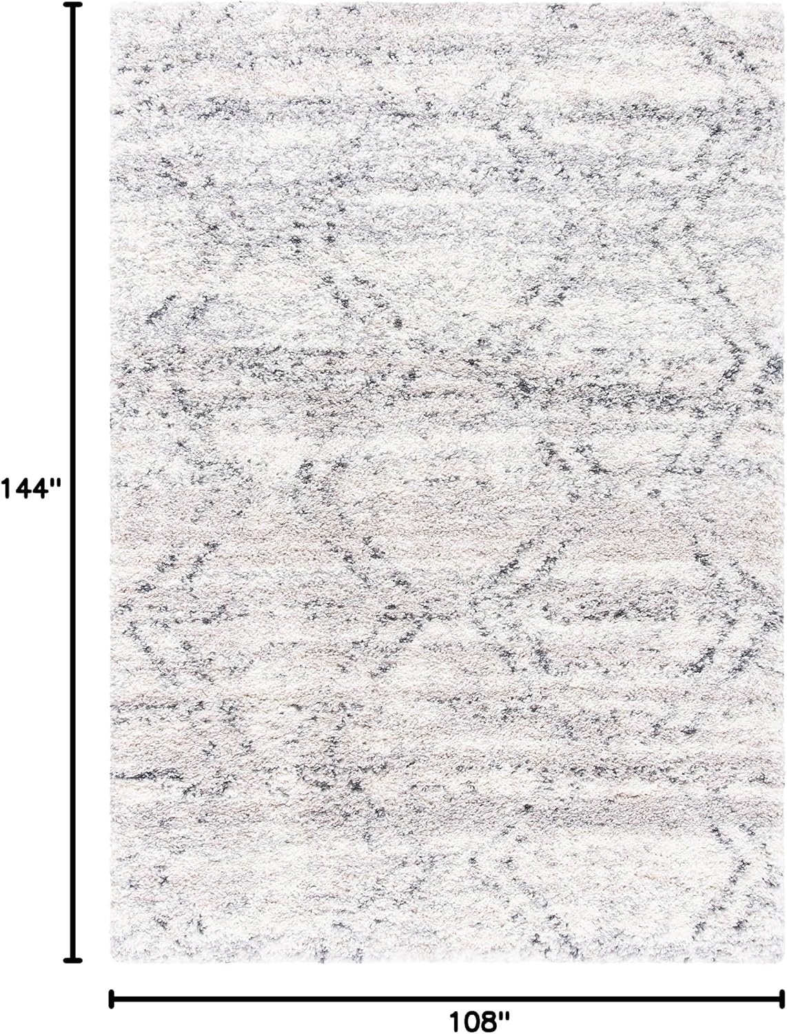 image:imageSAFAVIEH Fontana Shag Collection Area Rug 9 x 12 Ivory amp Grey Modern Design NonShedding amp Easy Care 2inch Thick Ideal for High Traffic Areas in Living Room Bedroom FNT881AIvoryGrey