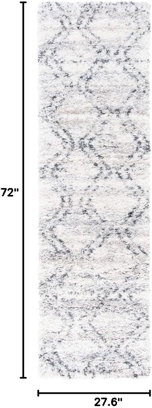 image:imageSAFAVIEH Fontana Shag Collection Area Rug 9 x 12 Ivory amp Grey Modern Design NonShedding amp Easy Care 2inch Thick Ideal for High Traffic Areas in Living Room Bedroom FNT881AIvoryGrey
